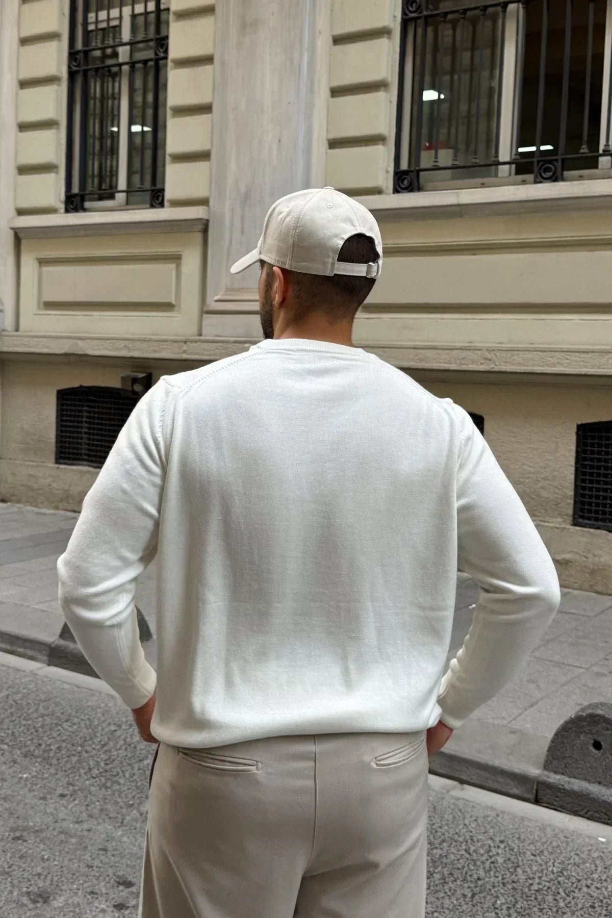 Acton Erkek %100 Organik Pamuk Bisiklet Yaka Triko Kazak - Livio Ferri