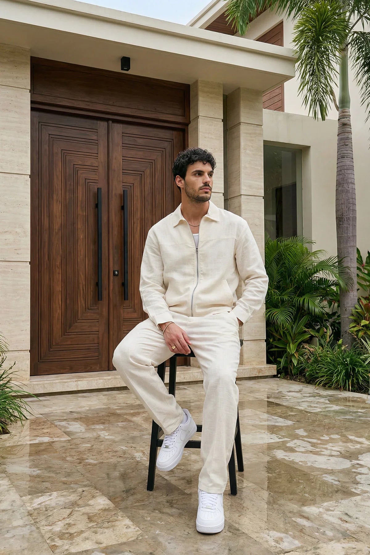Artigas Premium Fermuarlı Düz Basic Ceket Pantolon Erkek Takım Relax Kalıp - Livio Ferri