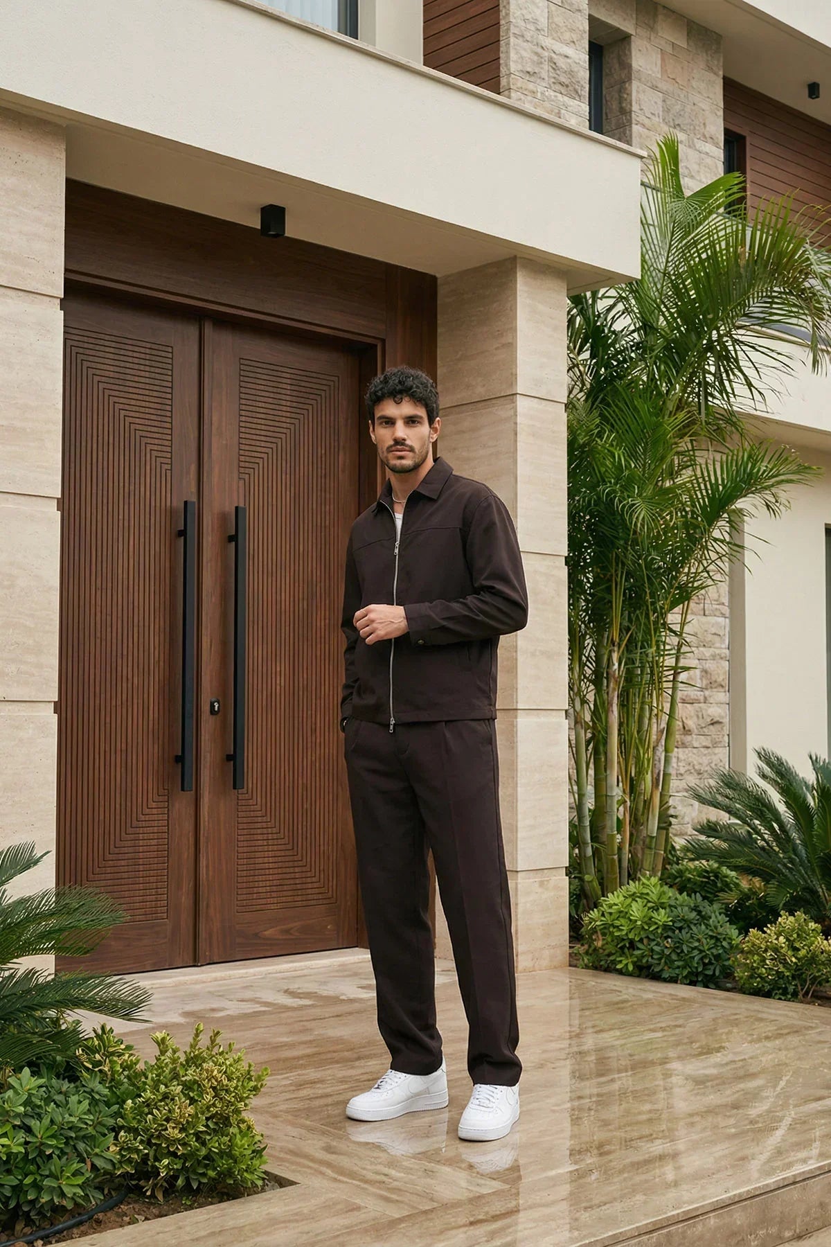 Artigas Premium Fermuarlı Düz Basic Ceket Pantolon Erkek Takım Relax Kalıp - Livio Ferri