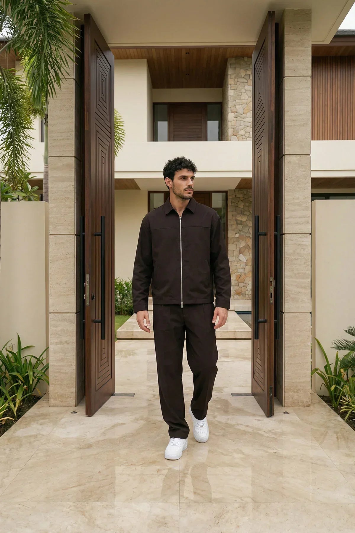 Artigas Premium Fermuarlı Düz Basic Ceket Pantolon Erkek Takım Relax Kalıp - Livio Ferri