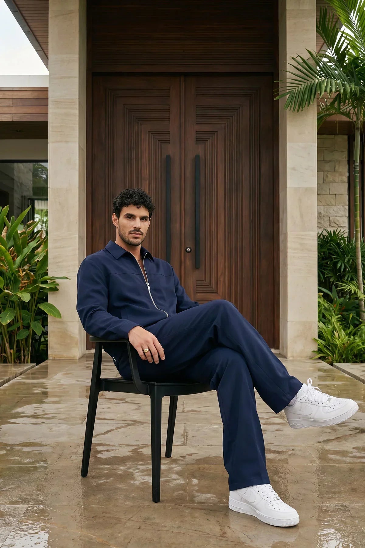 Artigas Premium Fermuarlı Düz Basic Ceket Pantolon Erkek Takım Relax Kalıp - Livio Ferri
