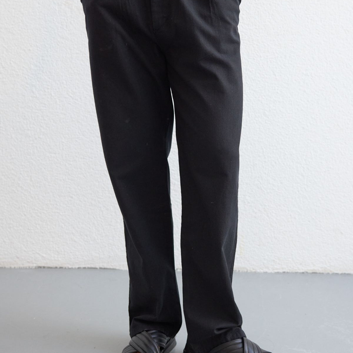Boso Erkek Çift Pileli Keten Baggy Pantolon