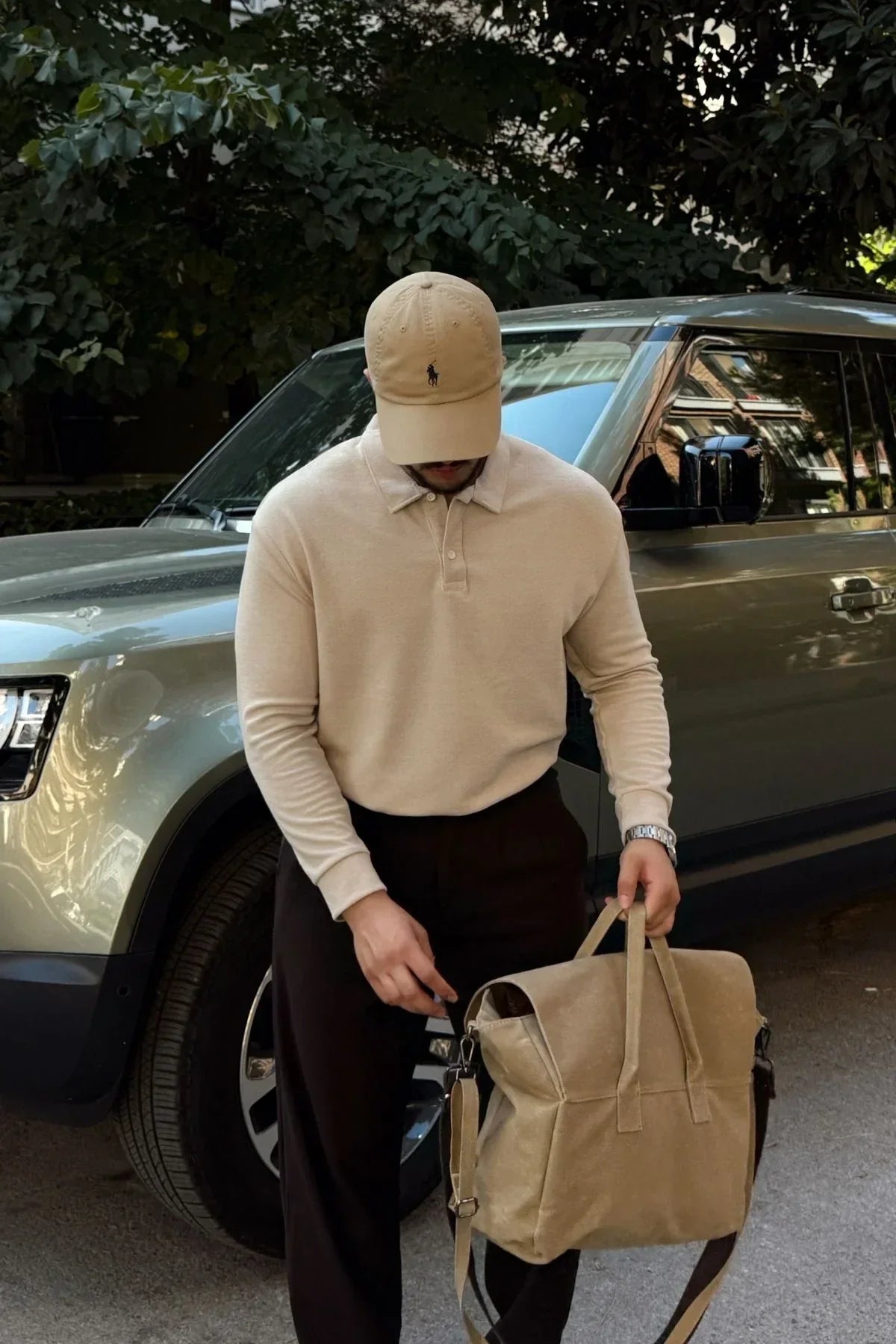 Cali Erkek Regular Fit Polo Yaka Uzun Kollu Sweatshirt Tişört - Livio Ferri