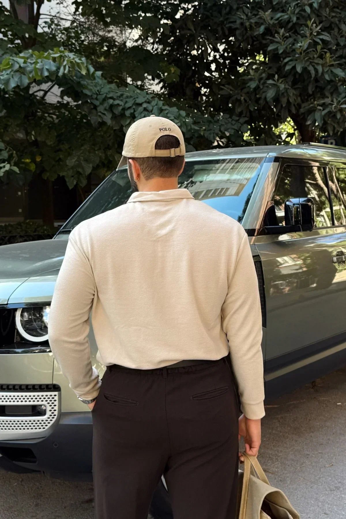 Cali Erkek Regular Fit Polo Yaka Uzun Kollu Sweatshirt Tişört - Livio Ferri