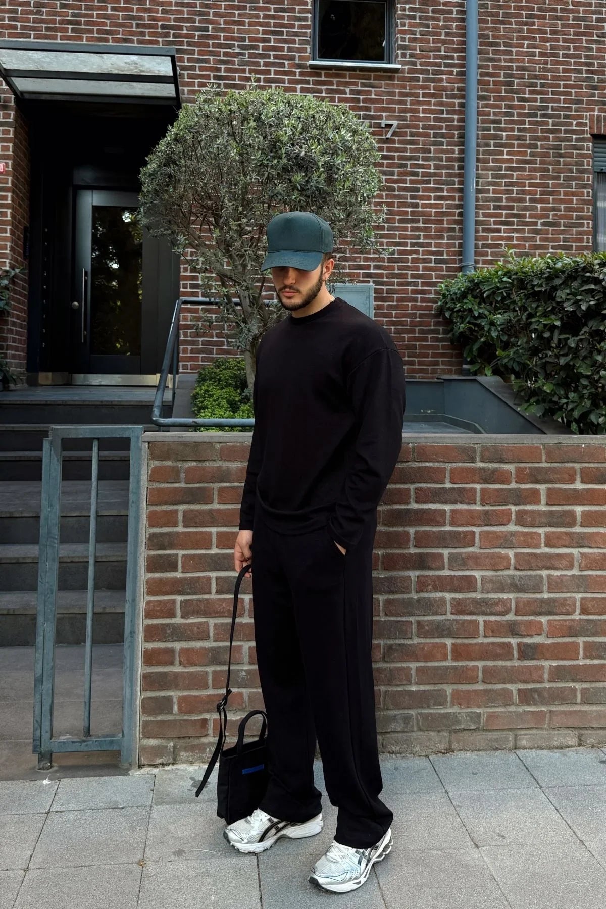 Arnik Oversize Erkek Dökümlü Soft Touch Uzun Kollu Sweatshirt Tişört - Livio Ferri