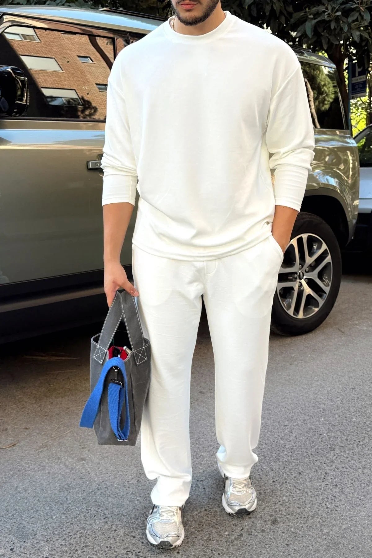 Arnik Oversize Erkek Dökümlü Soft Touch Uzun Kollu Sweatshirt Tişört - Livio Ferri