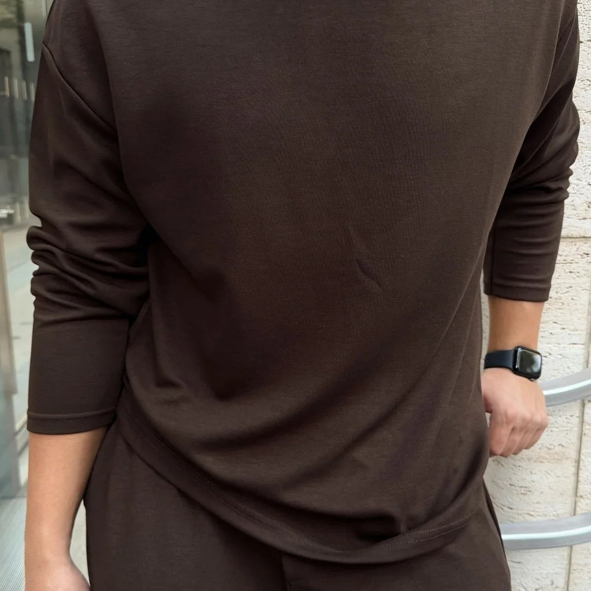 Arnik Oversize Erkek Dökümlü Soft Touch Uzun Kollu Sweatshirt Tişört