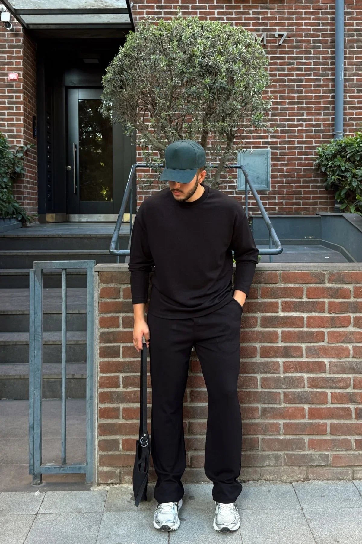 Arnik Oversize Erkek Dökümlü Soft Touch Uzun Kollu Sweatshirt Tişört - Livio Ferri