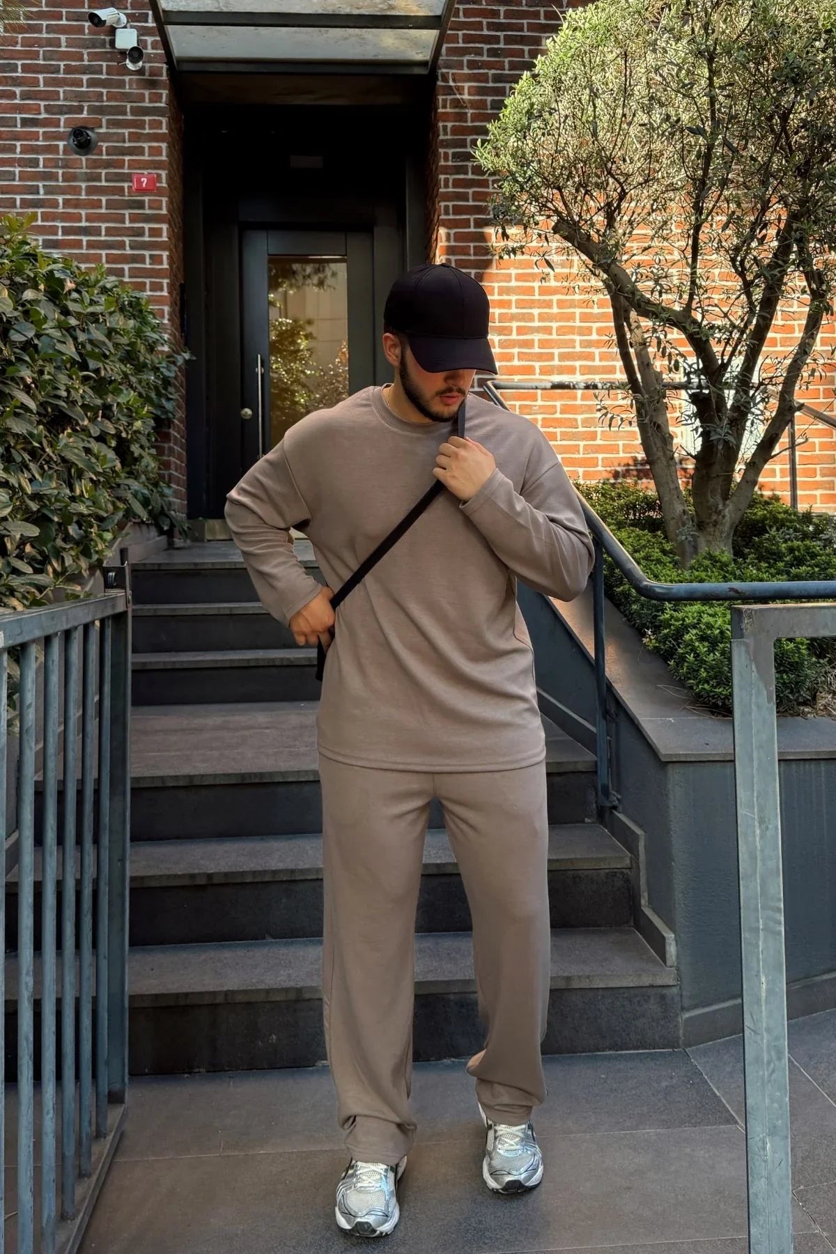 Arnik Oversize Erkek Dökümlü Soft Touch Uzun Kollu Sweatshirt Tişört - Livio Ferri