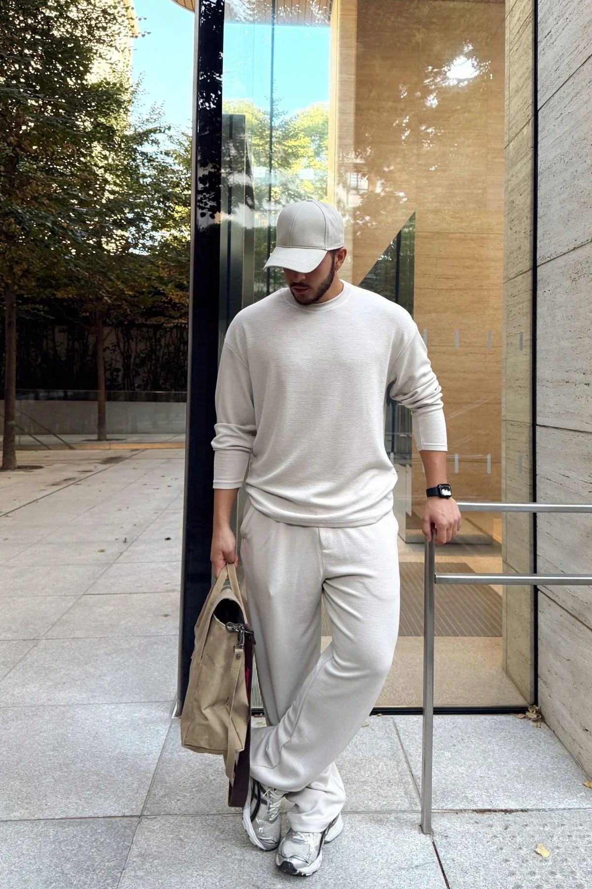 Arnik Oversize Erkek Dökümlü Soft Touch Uzun Kollu Sweatshirt Tişört - Livio Ferri