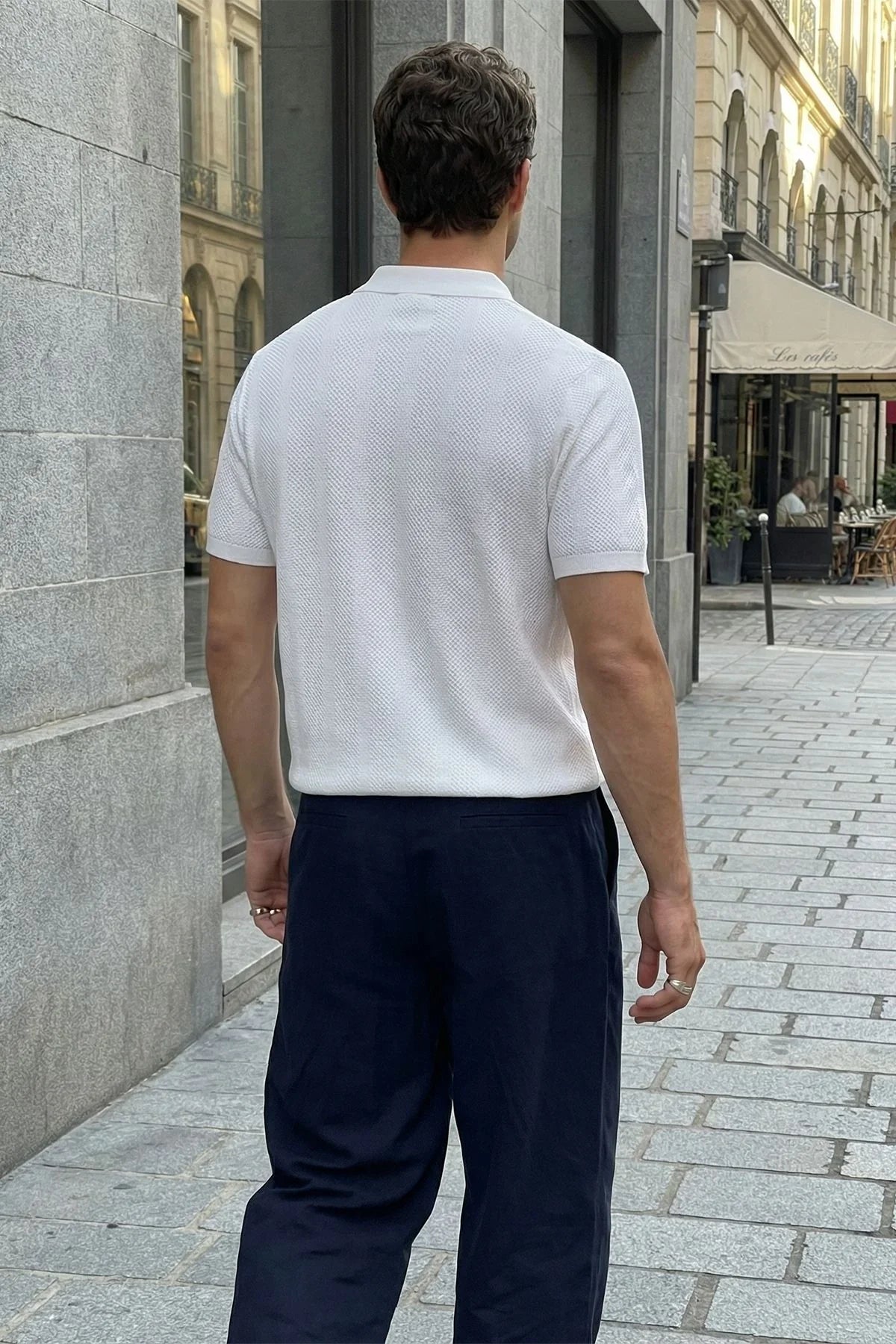 Chapa Regular Fit Polo Yaka Erkek Kısa Kol Dokulu Triko Tişört - Livio Ferri