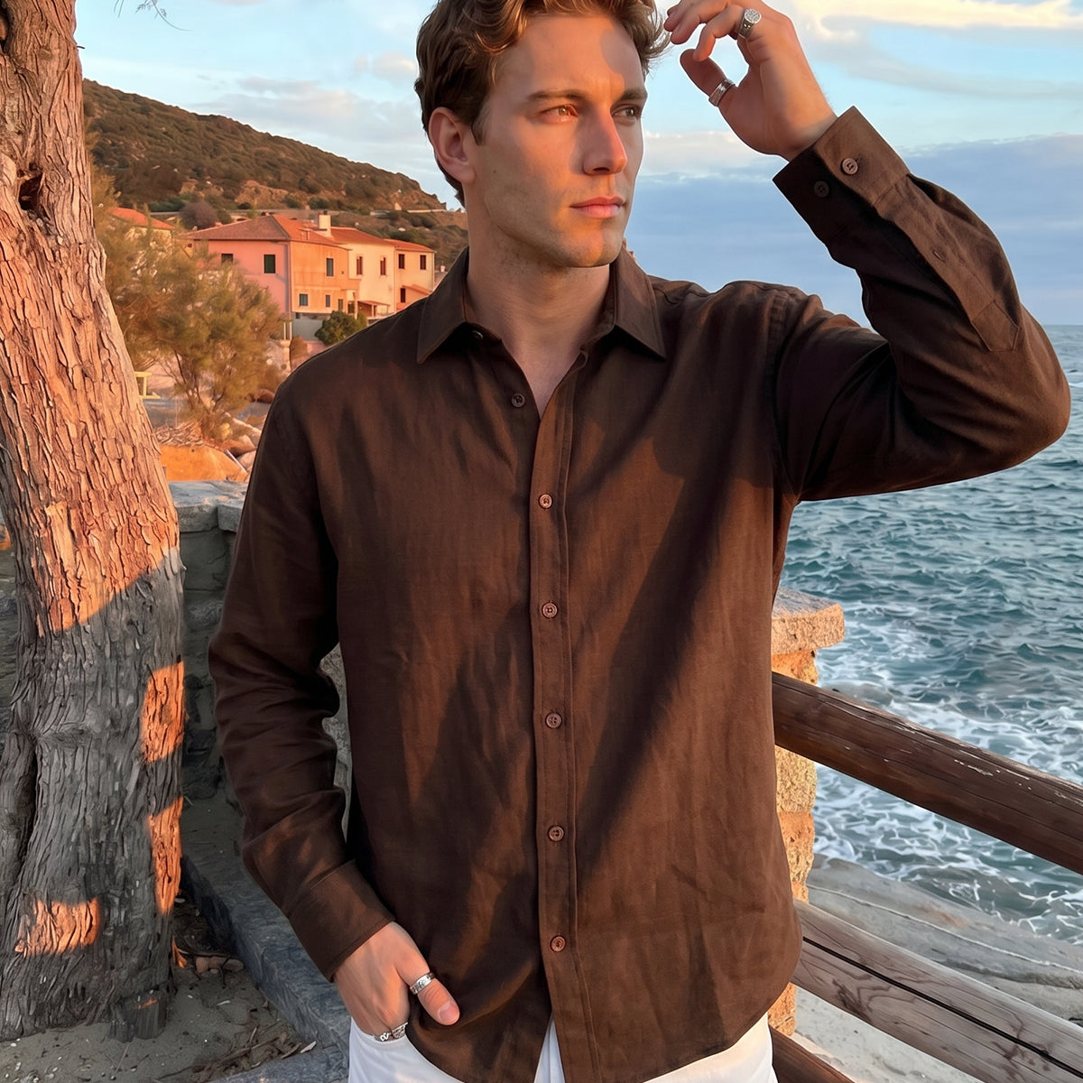 Jora Premium %100 Pamuk Keten Regular Fit Erkek Gömlek