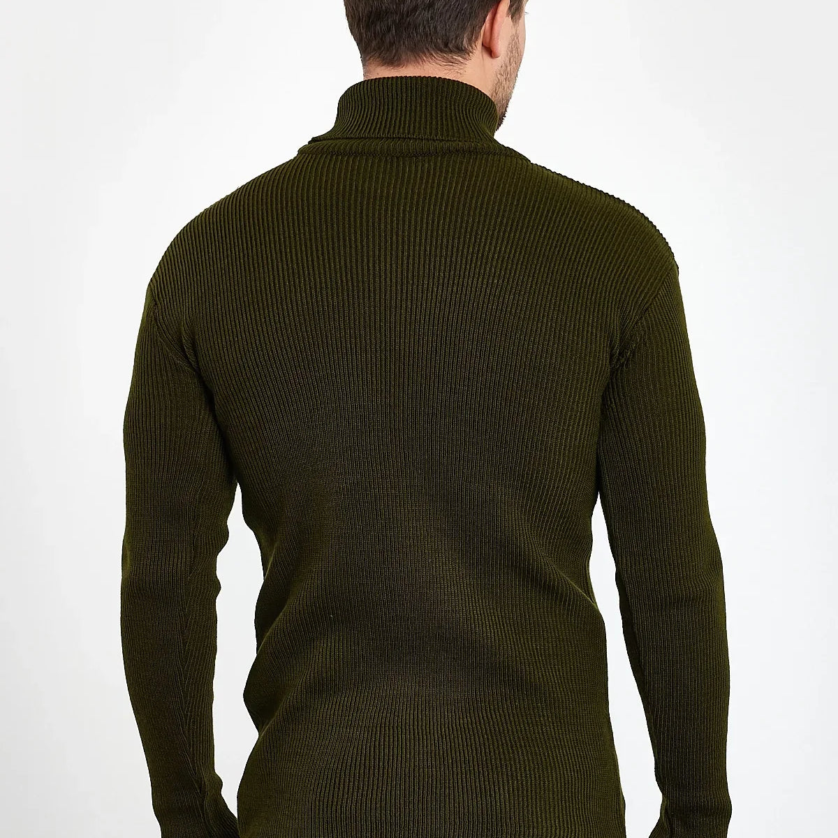 Erkek Balıkçı Yaka Slim Fit Fitilli Triko Kazak - Livio Ferri