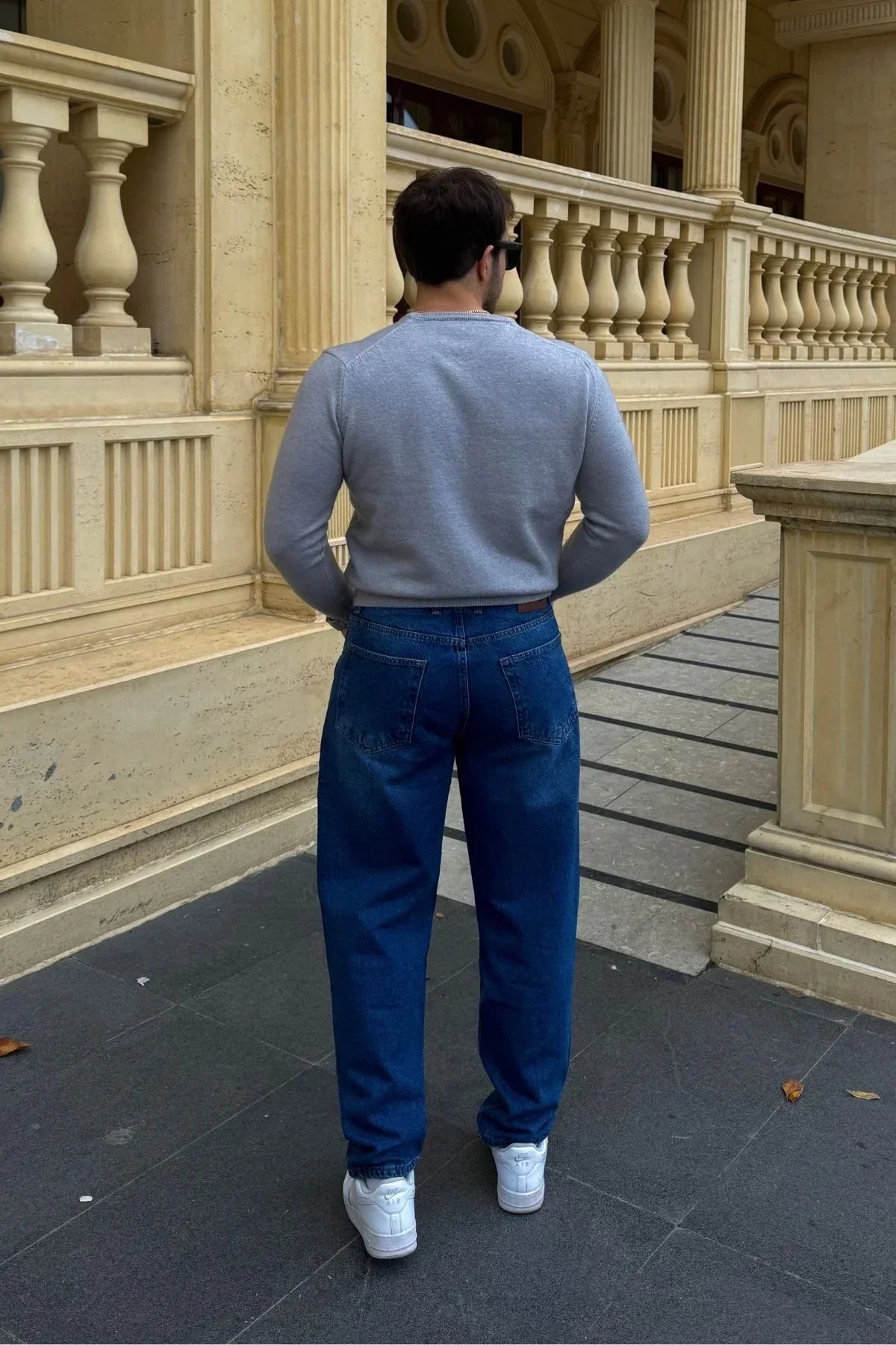 Erkek Basic Boyfriend Kalıp Yıkamalı Kot Pantolon Jean - Livio Ferri