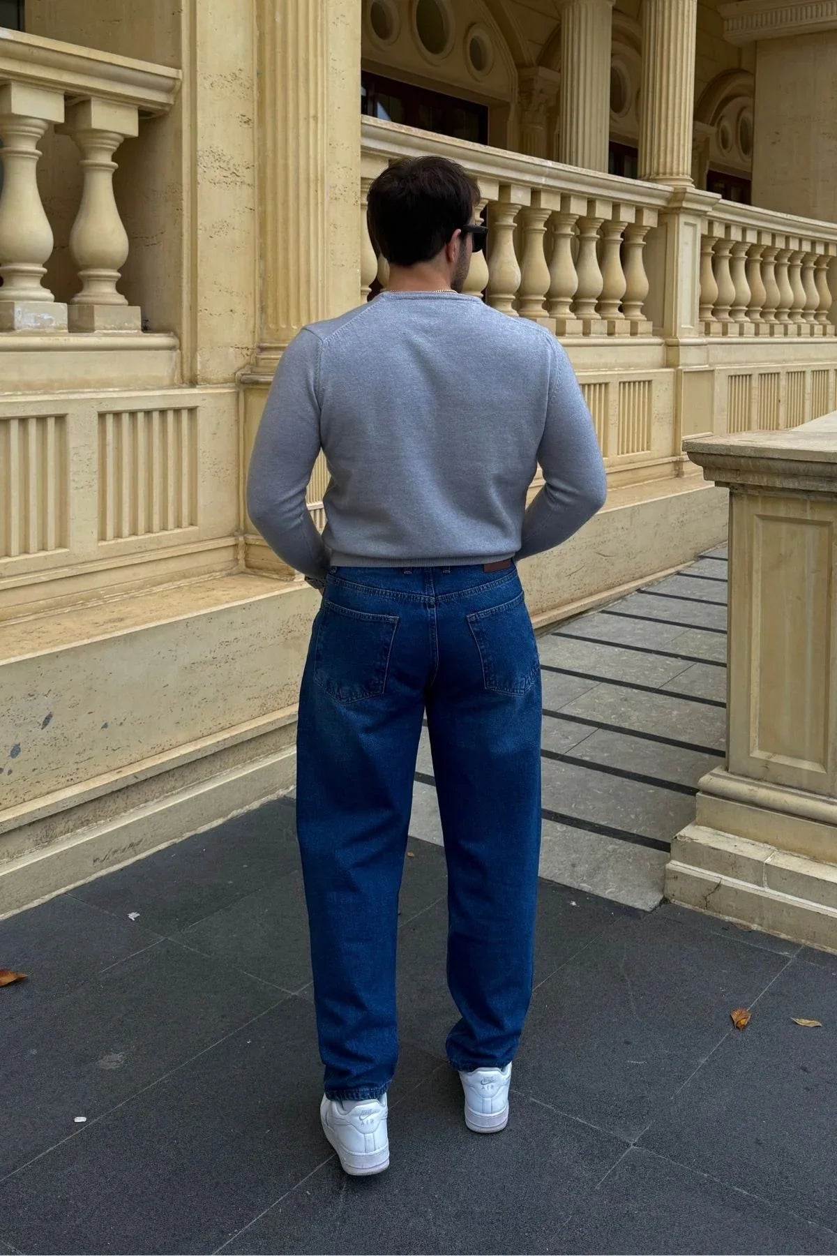 Erkek Basic Boyfriend Kalıp Yıkamalı Kot Pantolon Jean - Livio Ferri