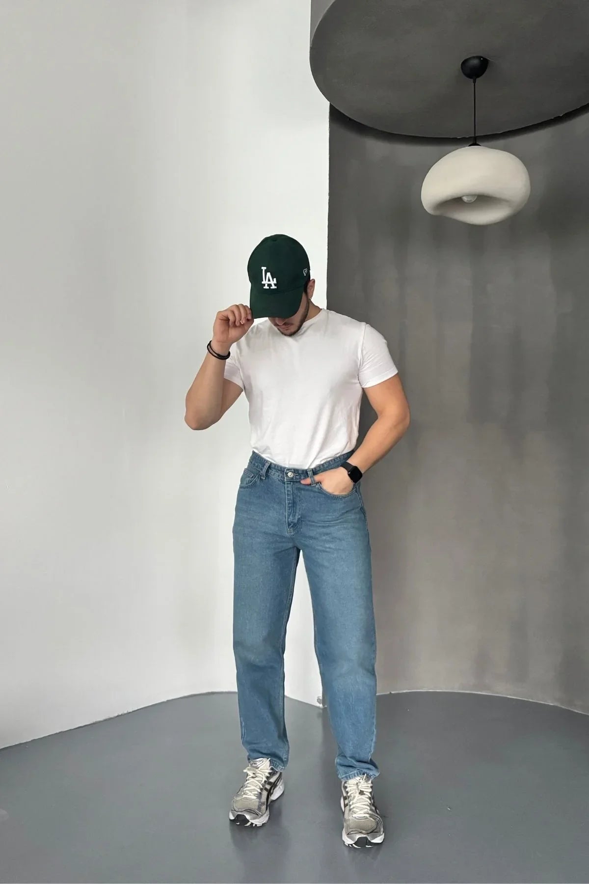 Erkek Basic Boyfriend Kalıp Yıkamalı Kot Pantolon Jean - Livio Ferri