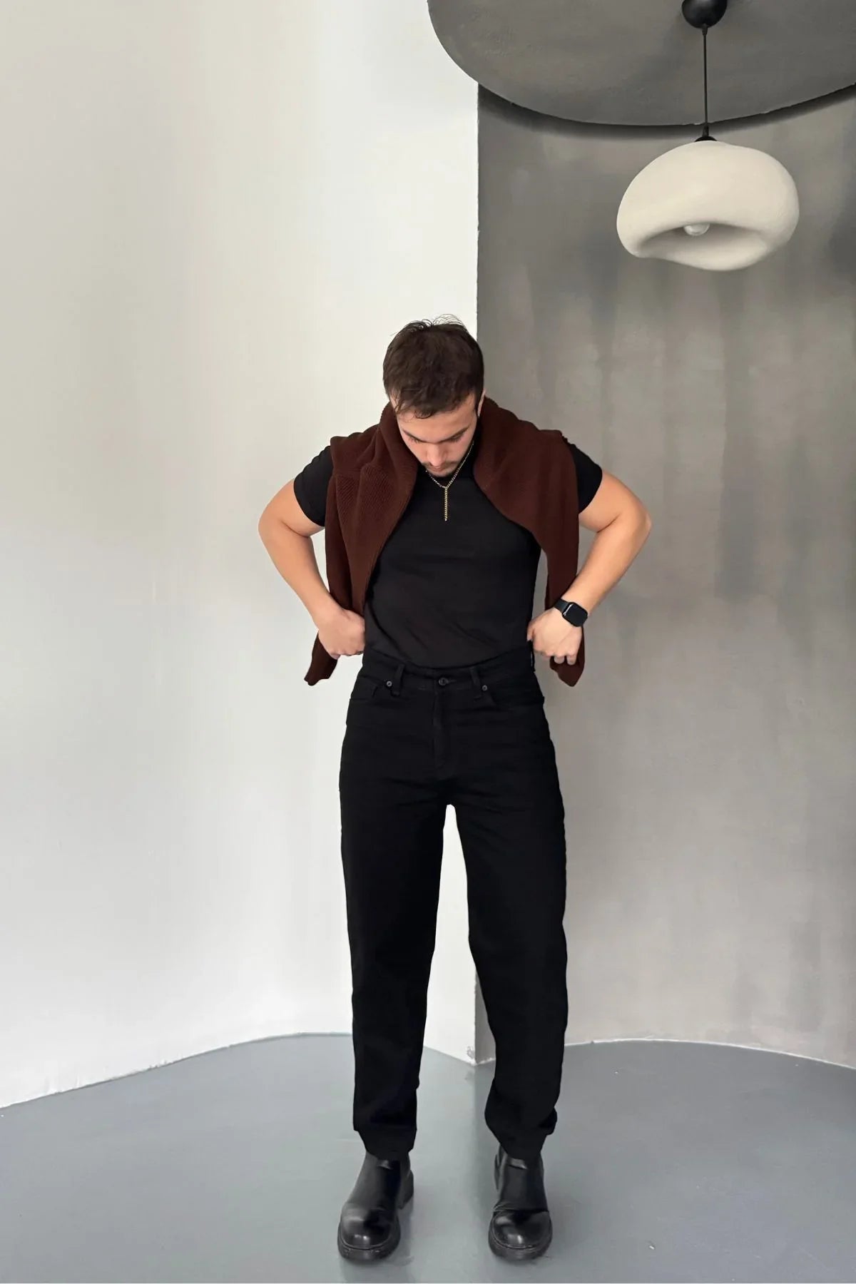 Erkek Basic Boyfriend Kalıp Yıkamalı Kot Pantolon Jean - Livio Ferri