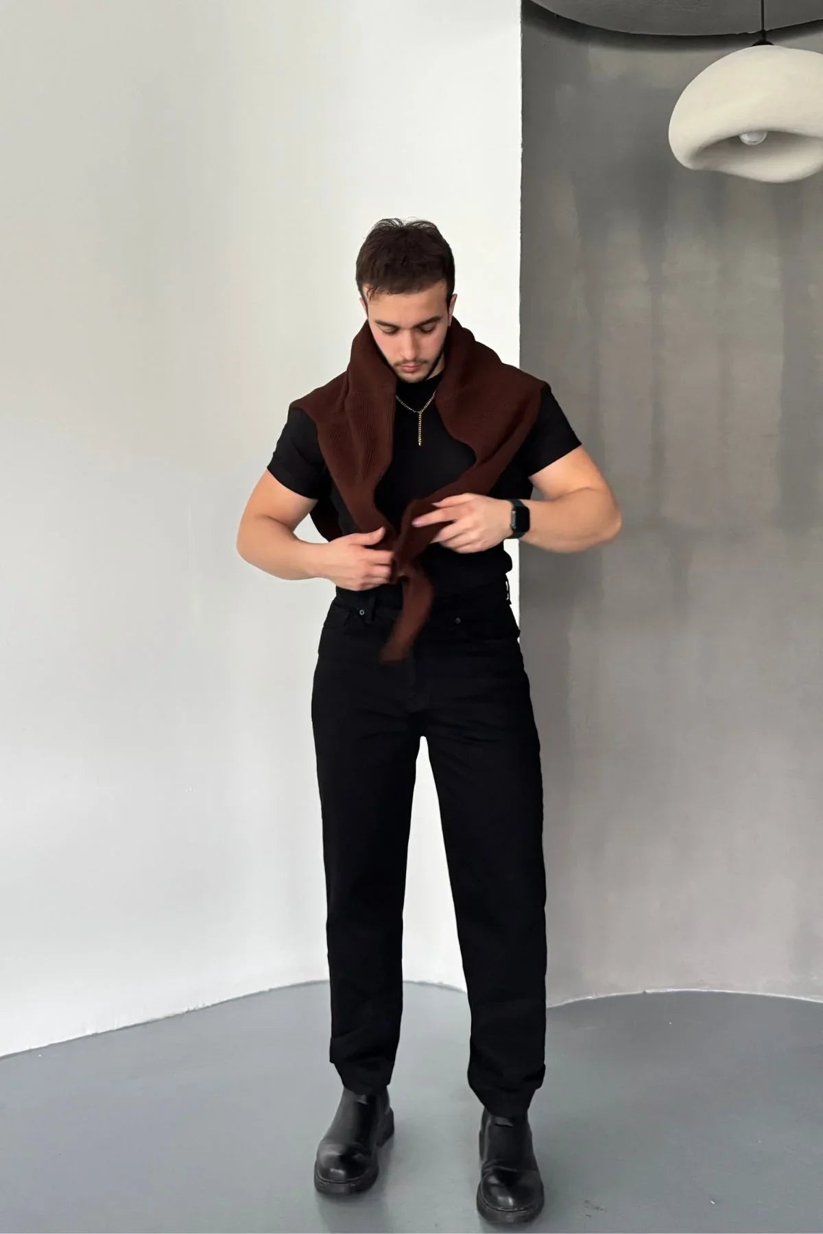 Erkek Basic Boyfriend Kalıp Yıkamalı Kot Pantolon Jean - Livio Ferri