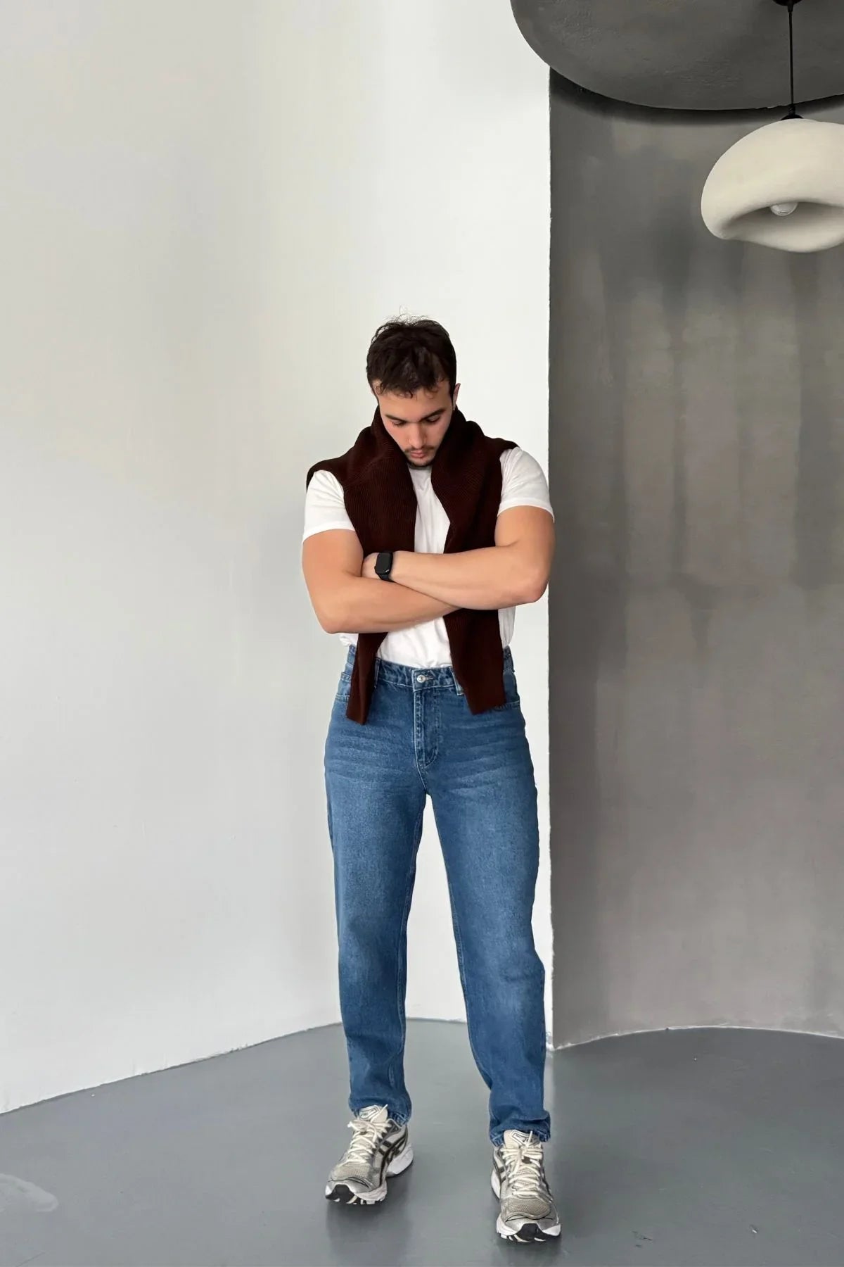 Erkek Basic Boyfriend Kalıp Yıkamalı Kot Pantolon Jean - Livio Ferri