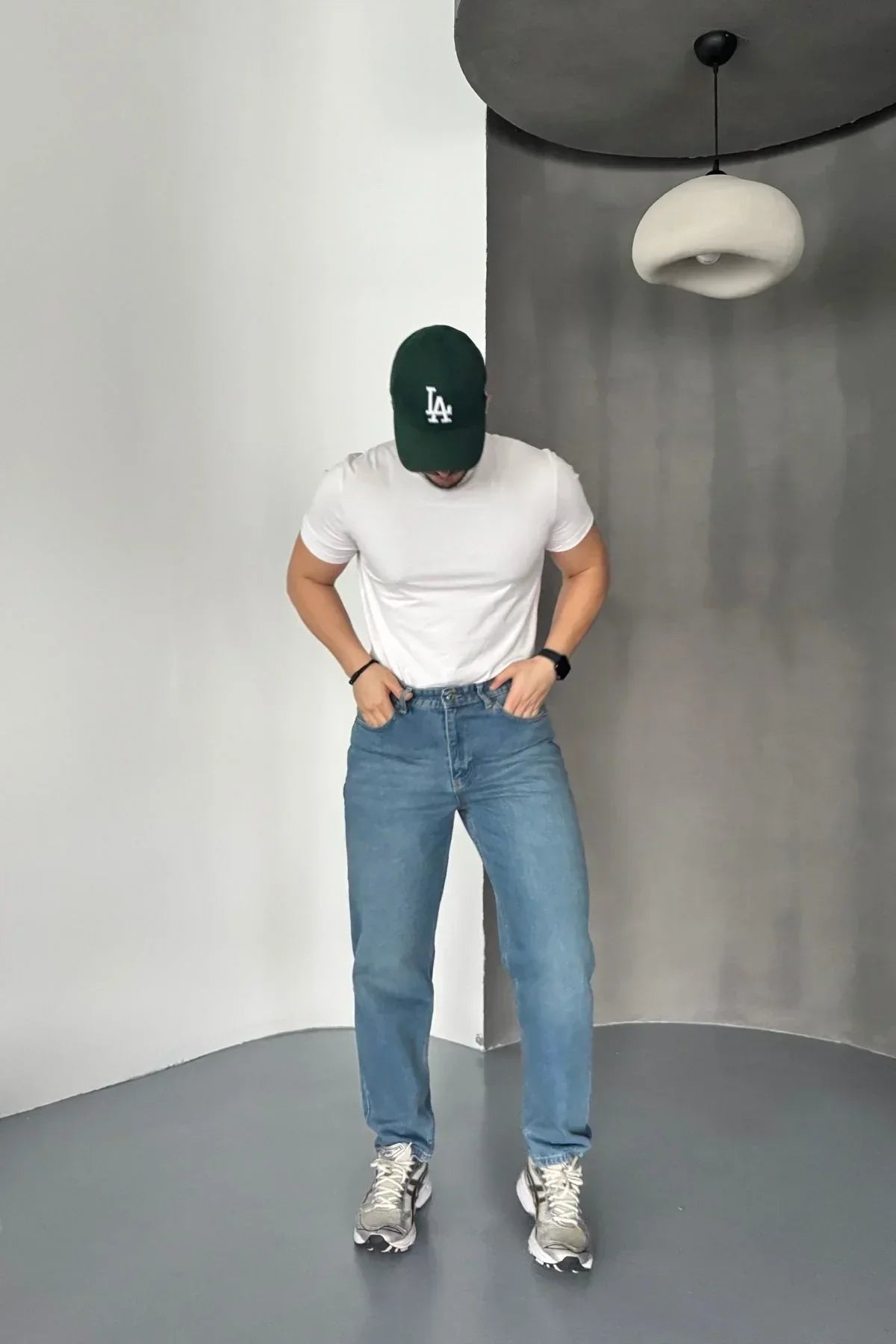 Erkek Basic Boyfriend Kalıp Yıkamalı Kot Pantolon Jean - Livio Ferri