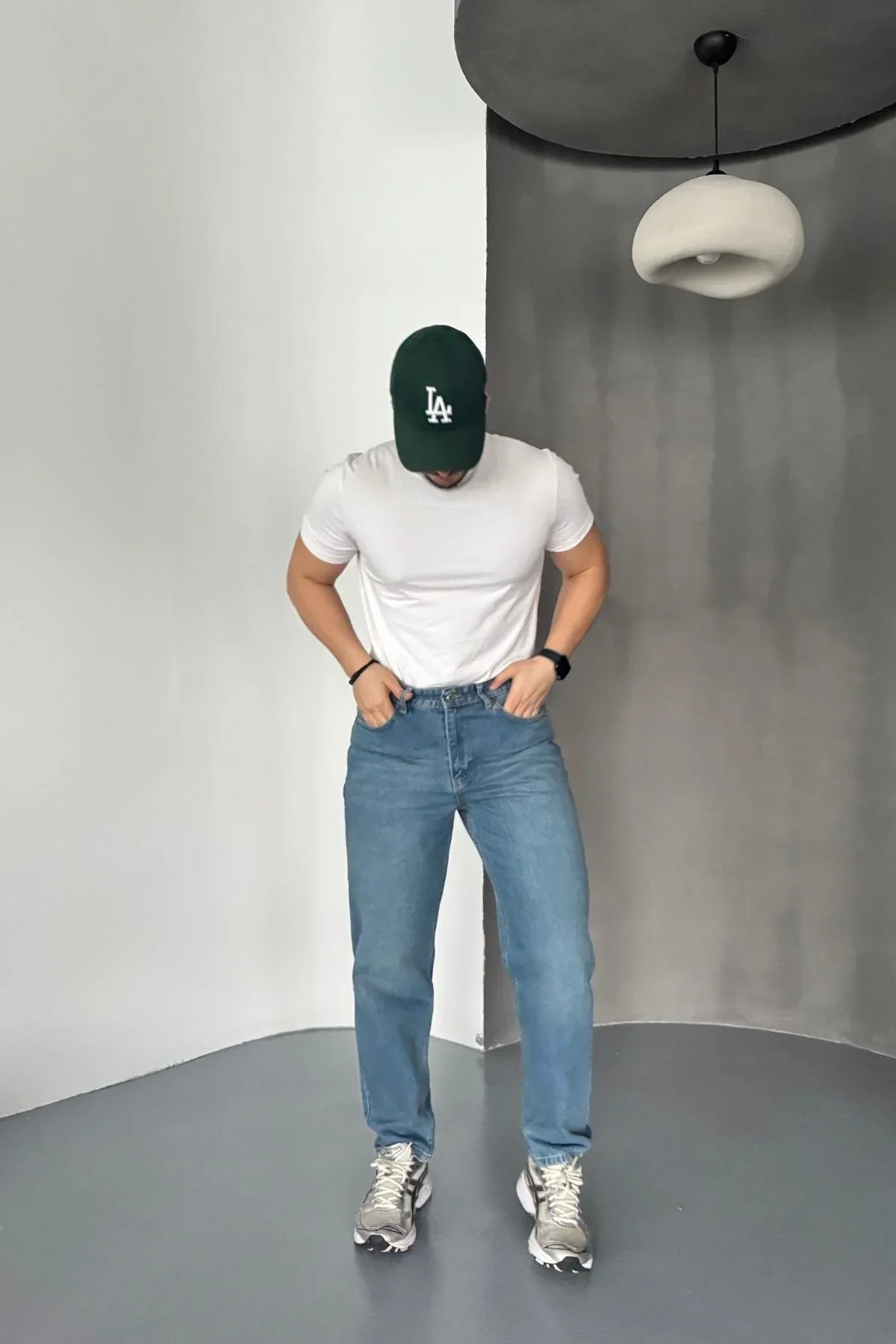 Erkek Basic Boyfriend Kalıp Yıkamalı Kot Pantolon Jean - Livio Ferri