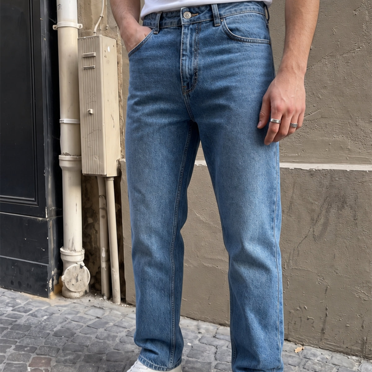 Erkek Basic Boyfriend Kalıp Yıkamalı Kot Pantolon Jean