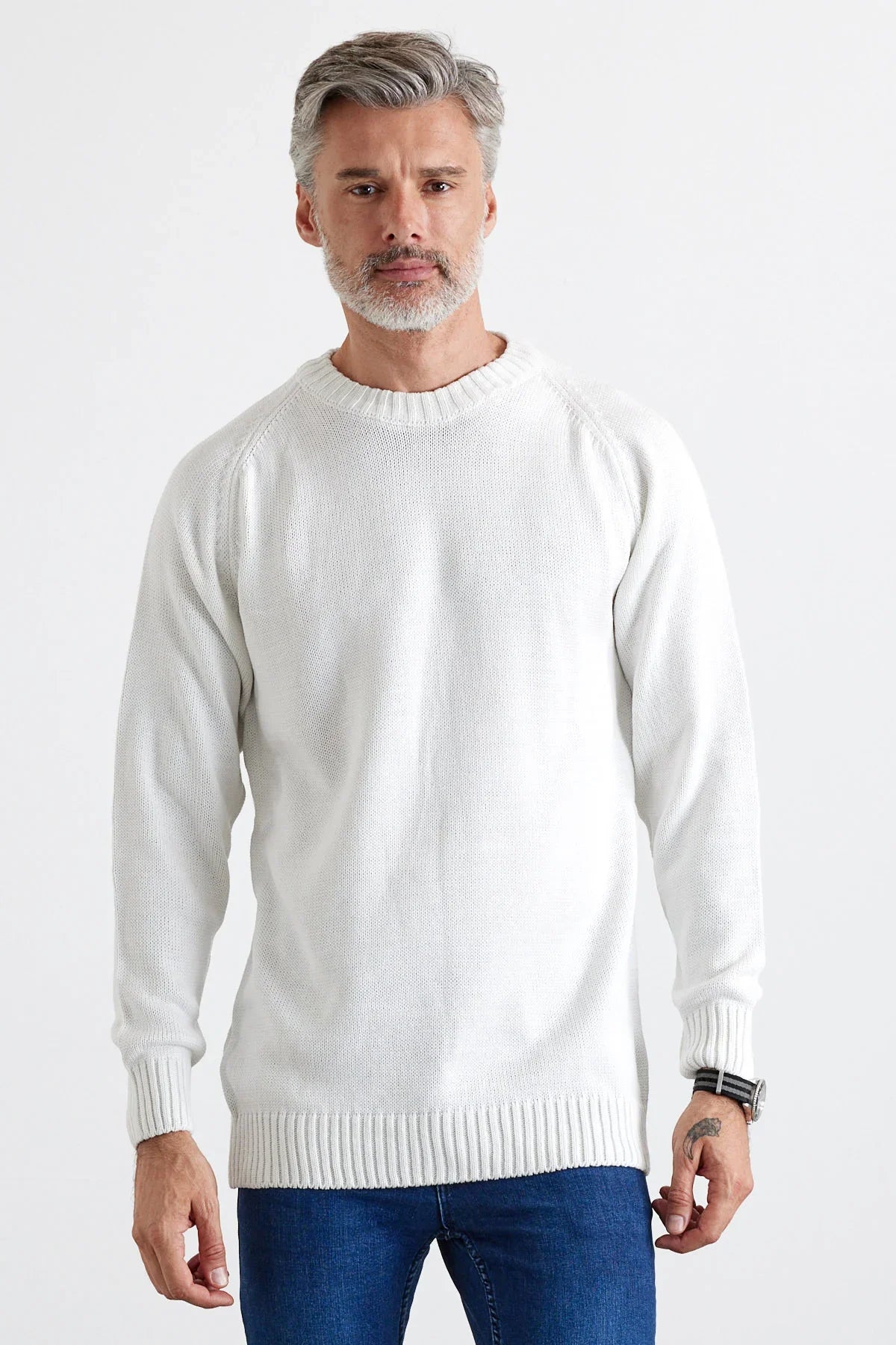 Erkek Bisiklet Yaka Kalın İtalyan Kol Triko Kazak - Livio Ferri