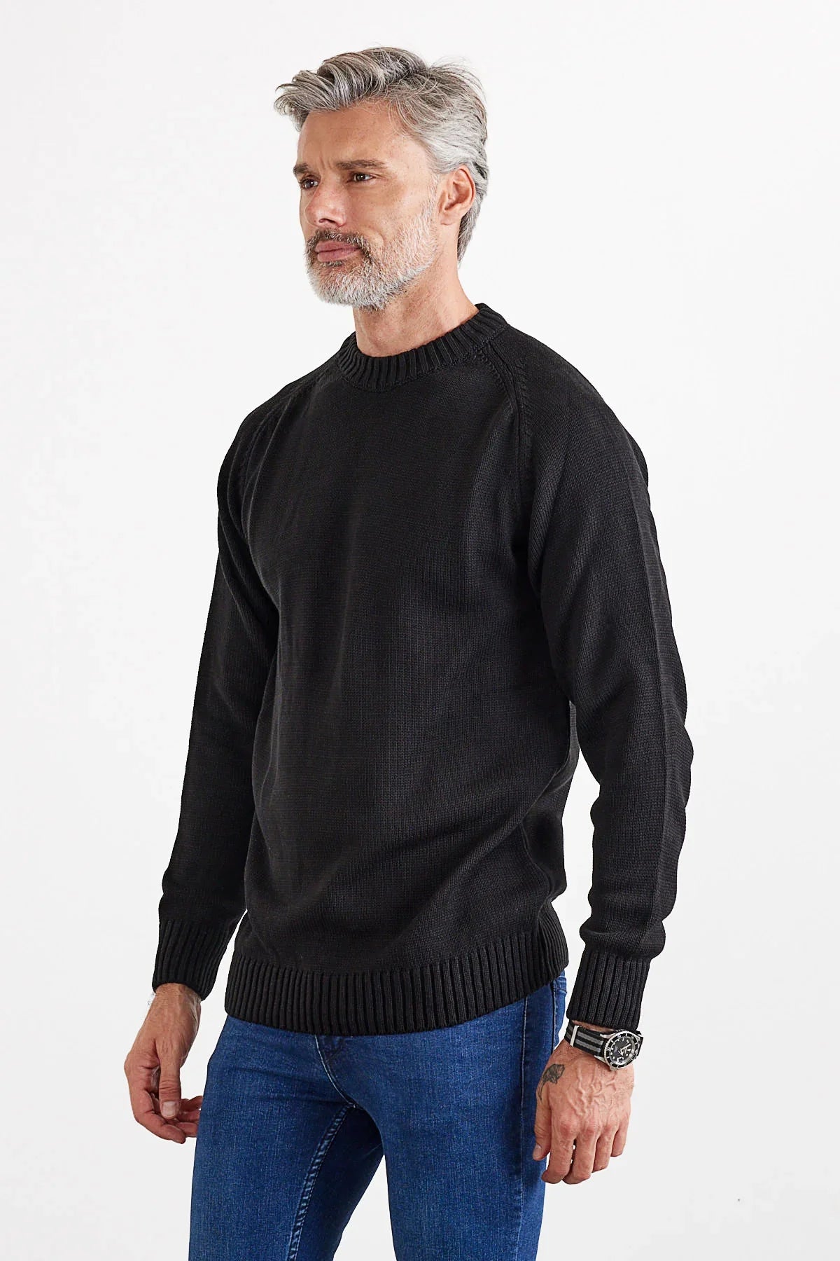 Erkek Bisiklet Yaka Kalın İtalyan Kol Triko Kazak - Livio Ferri