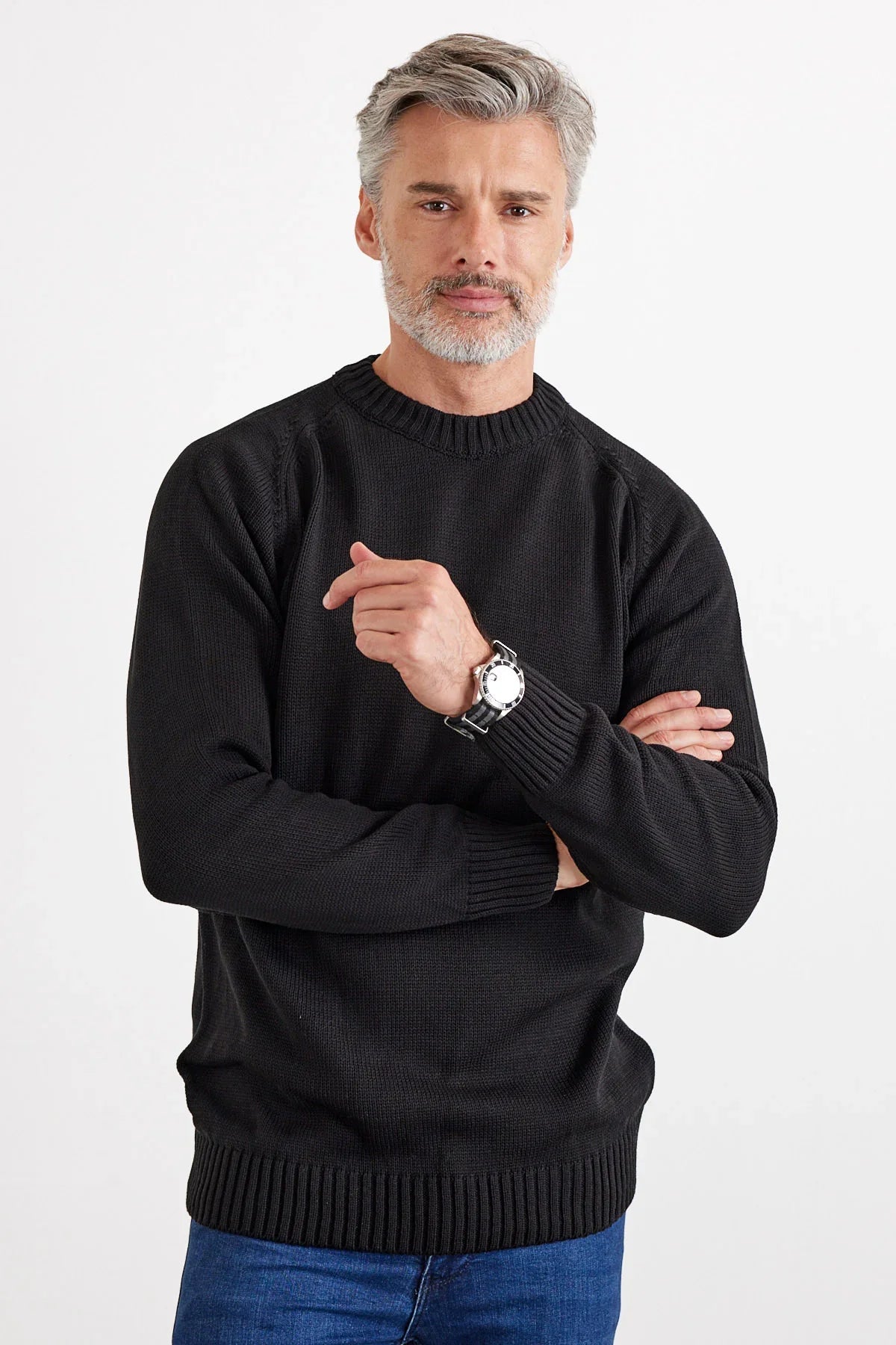 Erkek Bisiklet Yaka Kalın İtalyan Kol Triko Kazak - Livio Ferri