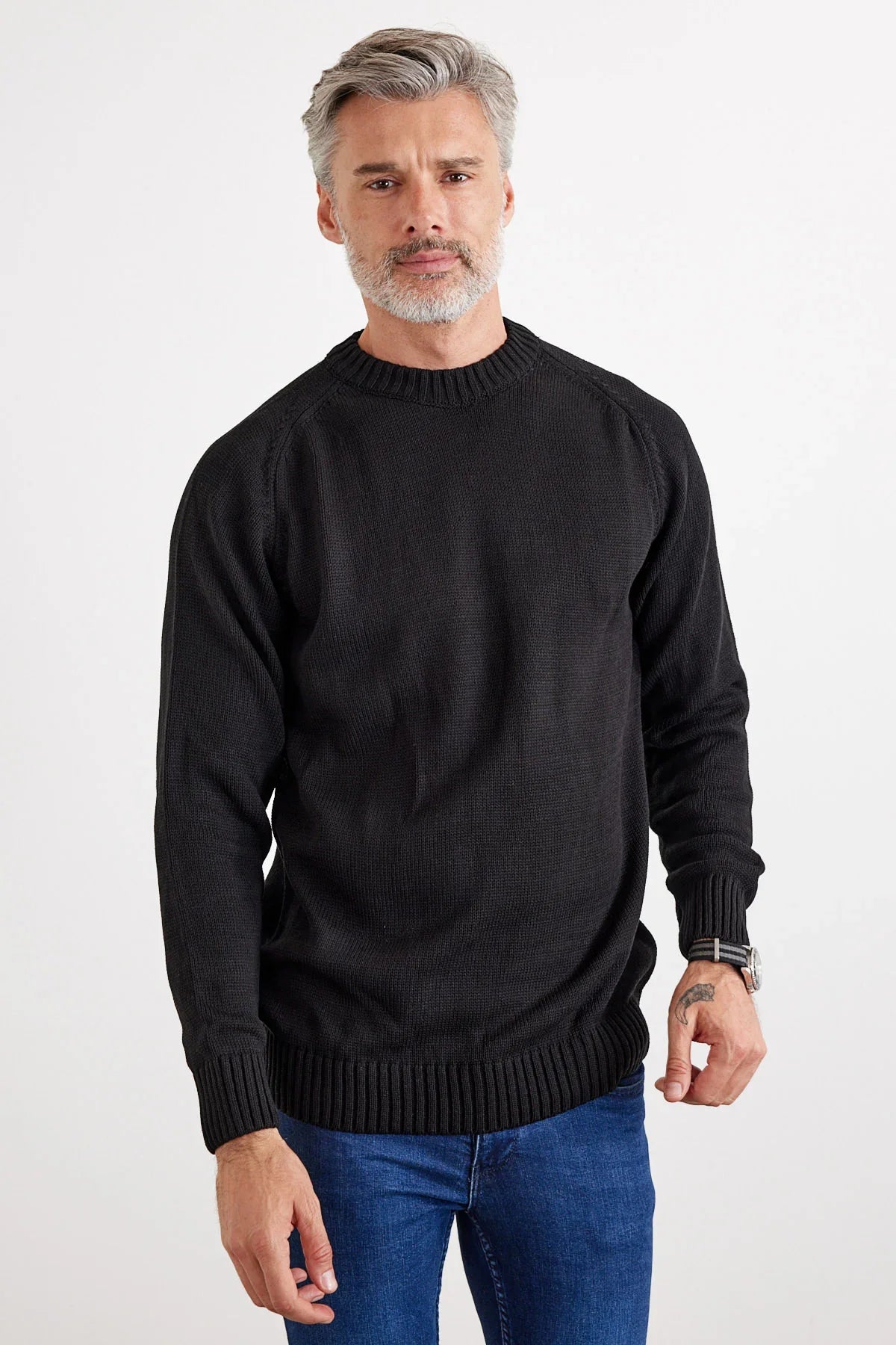 Erkek Bisiklet Yaka Kalın İtalyan Kol Triko Kazak - Livio Ferri