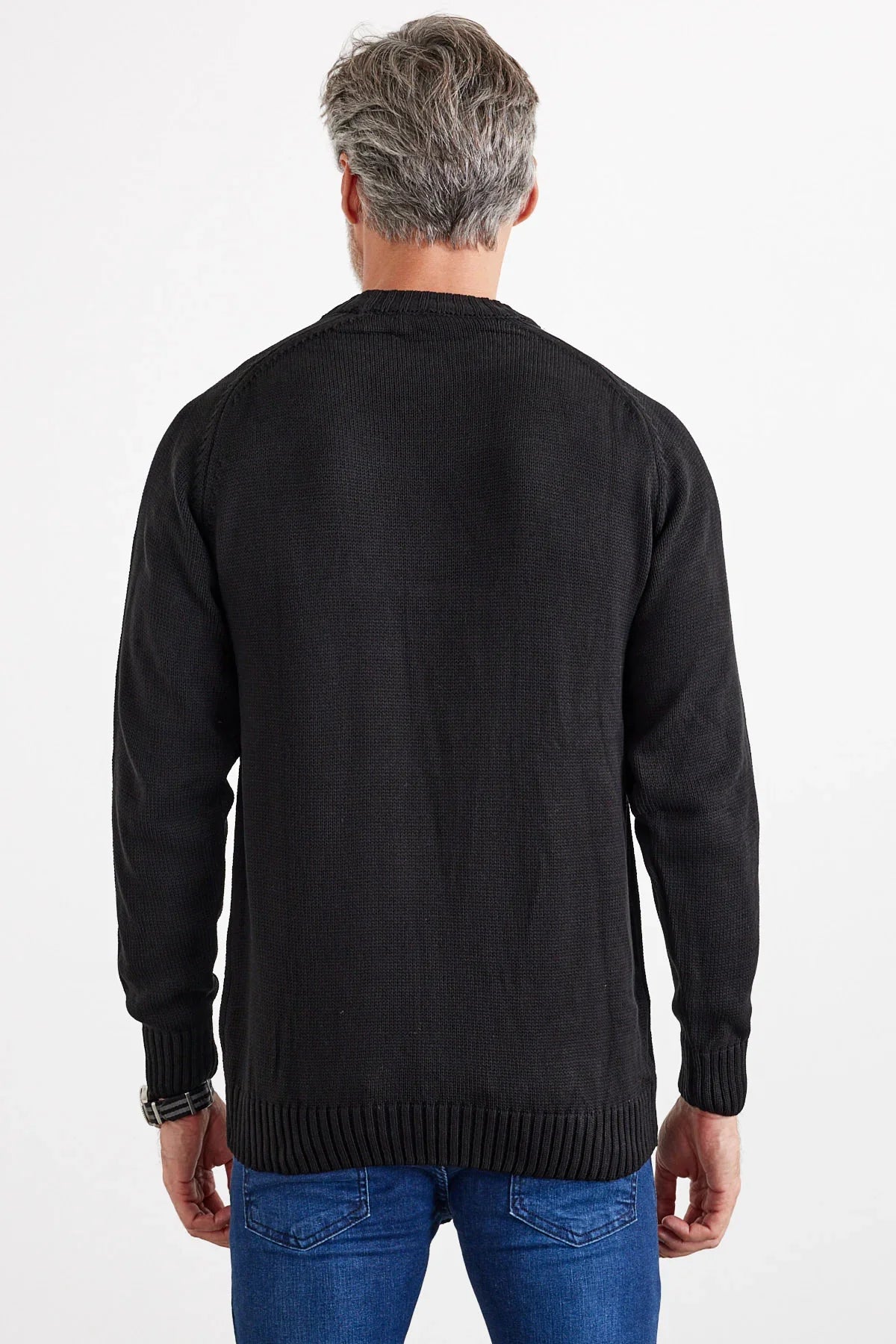 Erkek Bisiklet Yaka Kalın İtalyan Kol Triko Kazak - Livio Ferri