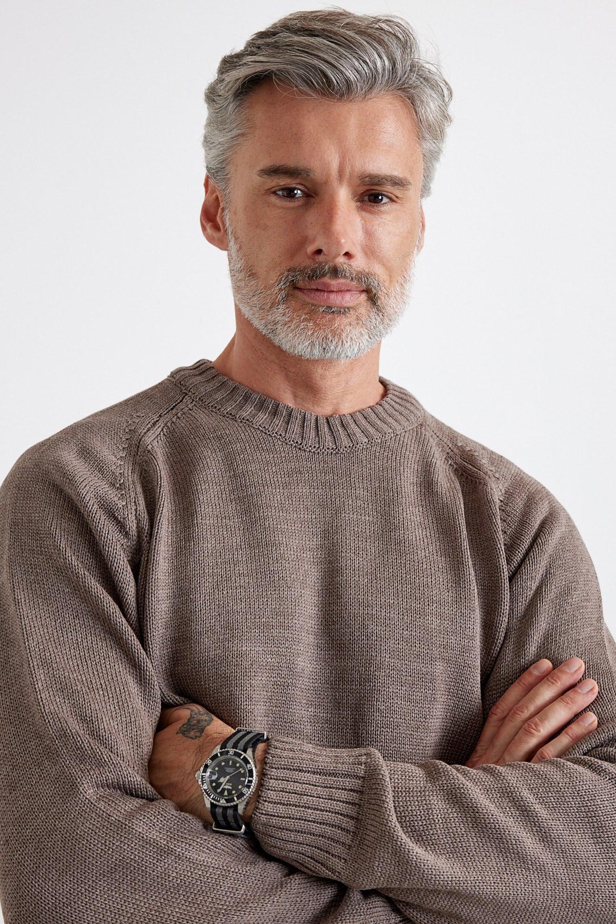 Erkek Bisiklet Yaka Kalın İtalyan Kol Triko Kazak - Livio Ferri