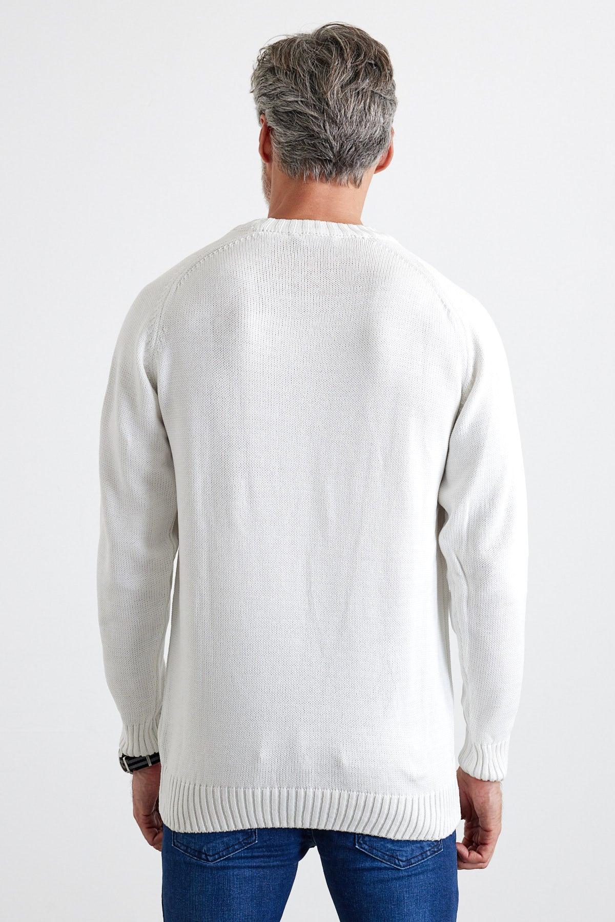 Erkek Bisiklet Yaka Kalın İtalyan Kol Triko Kazak - Livio Ferri