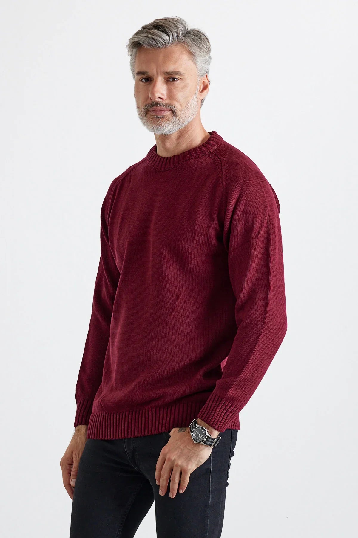 Erkek Bisiklet Yaka Kalın İtalyan Kol Triko Kazak - Livio Ferri