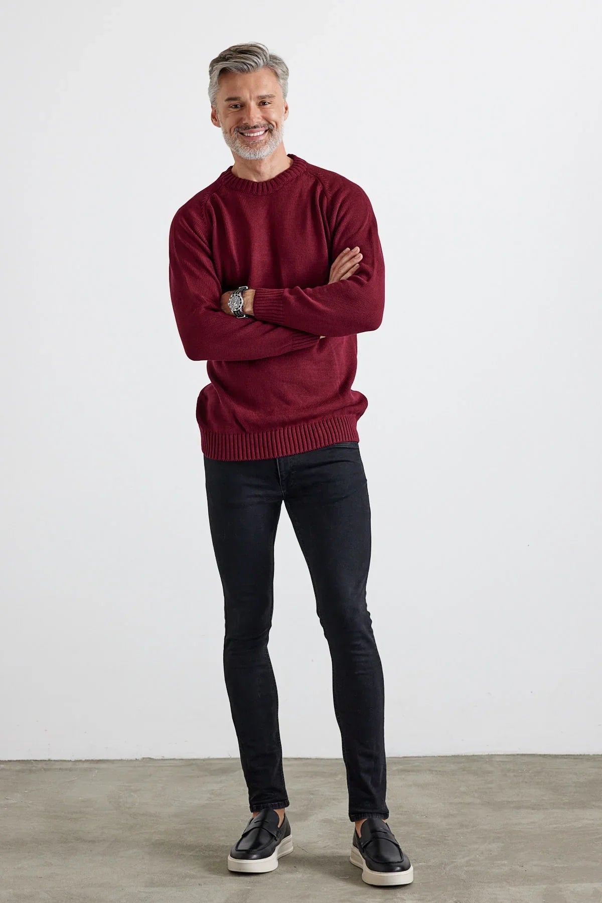 Erkek Bisiklet Yaka Kalın İtalyan Kol Triko Kazak - Livio Ferri