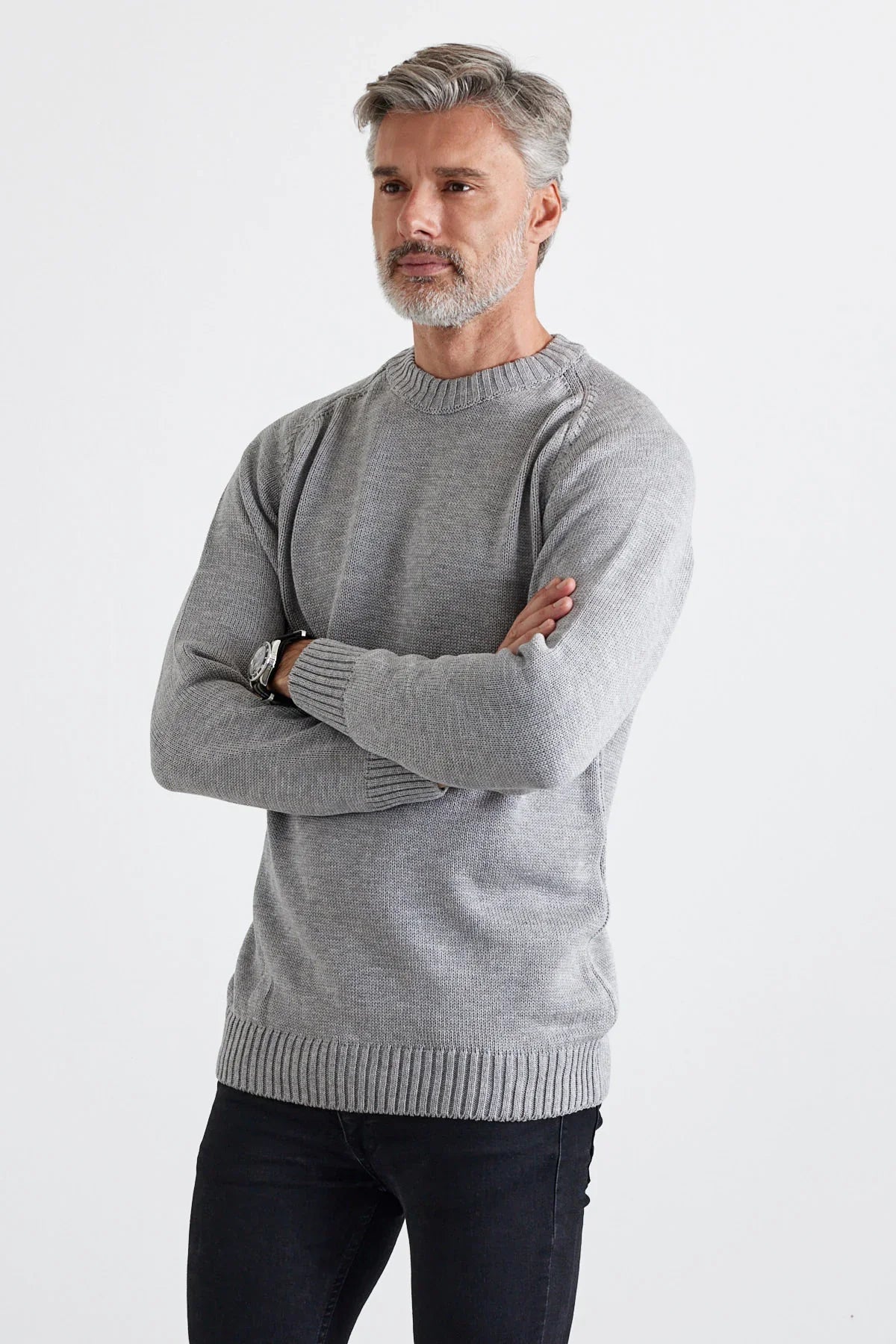 Erkek Bisiklet Yaka Kalın İtalyan Kol Triko Kazak - Livio Ferri