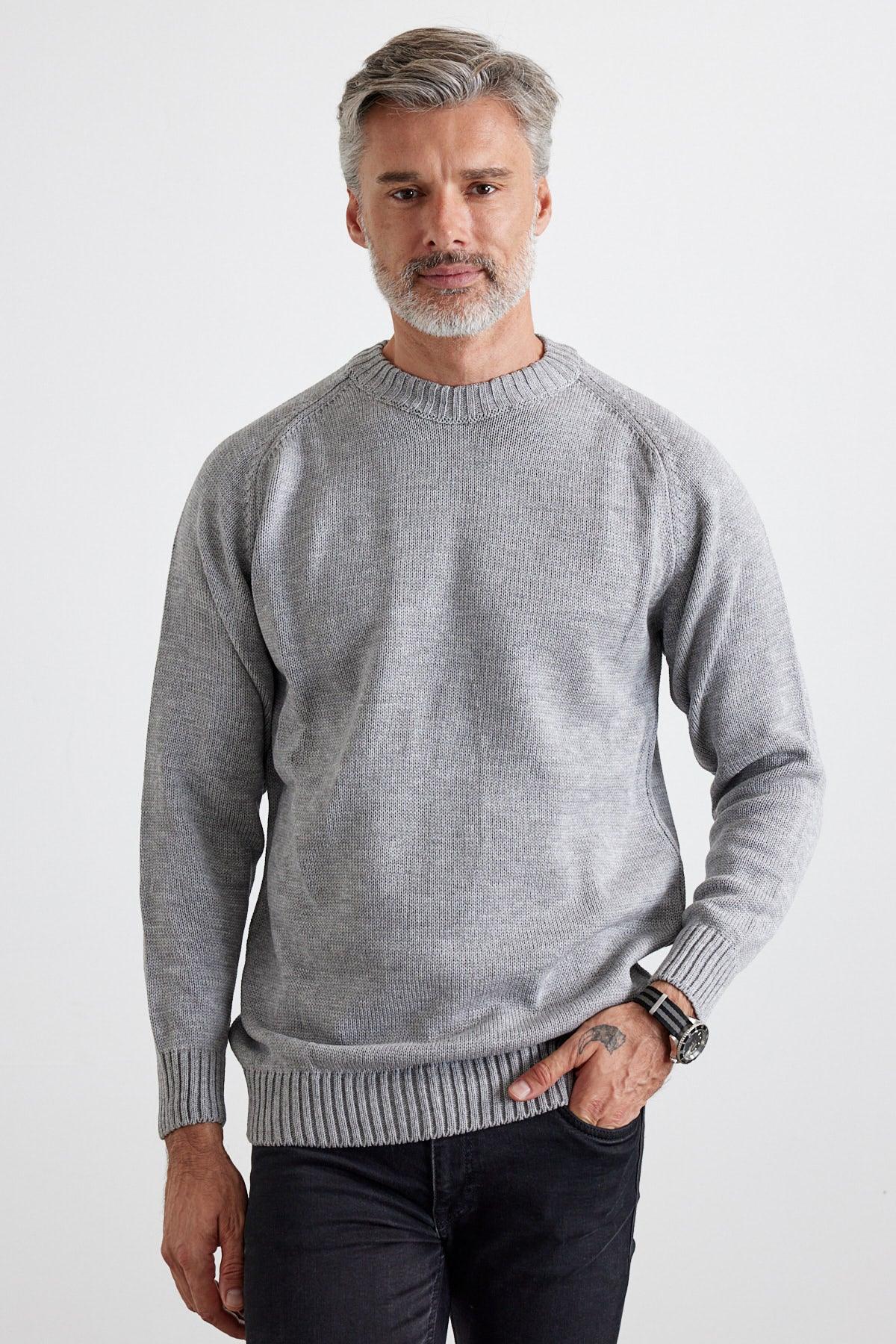 Erkek Bisiklet Yaka Kalın İtalyan Kol Triko Kazak - Livio Ferri