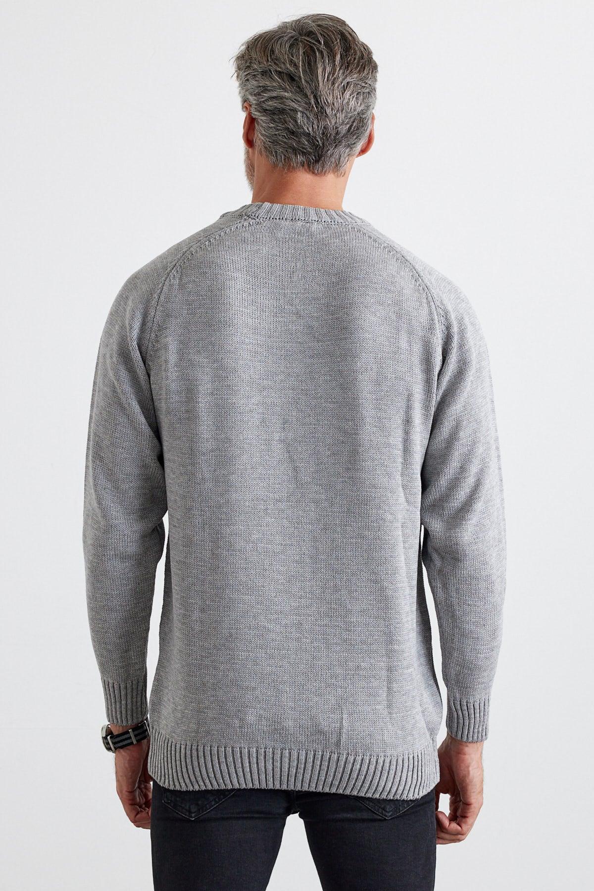 Erkek Bisiklet Yaka Kalın İtalyan Kol Triko Kazak - Livio Ferri