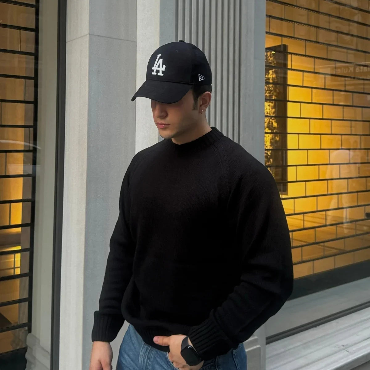 Erkek Bisiklet Yaka Kalın İtalyan Kol Triko Kazak - Livio Ferri