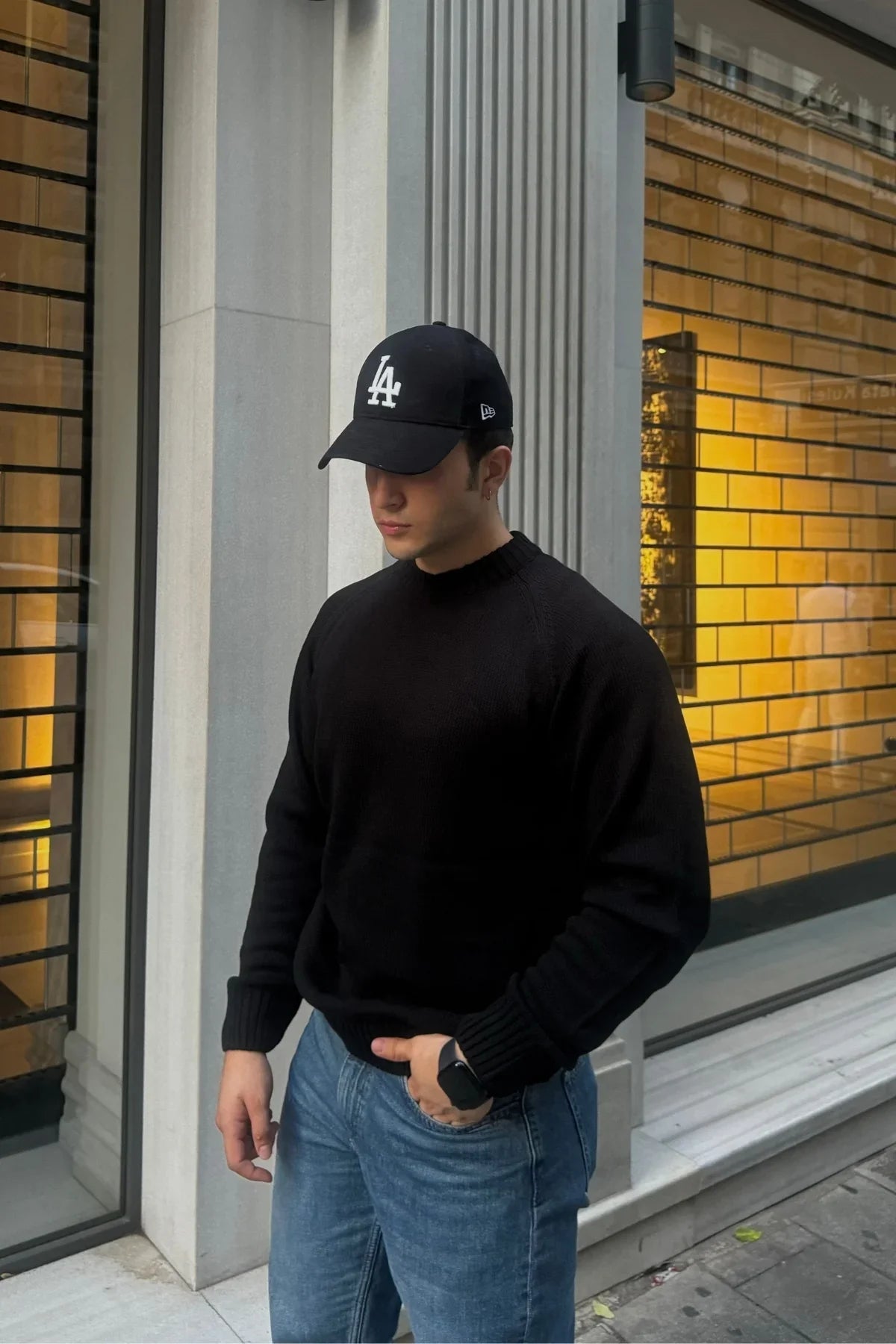 Erkek Bisiklet Yaka Kalın İtalyan Kol Triko Kazak - Livio Ferri