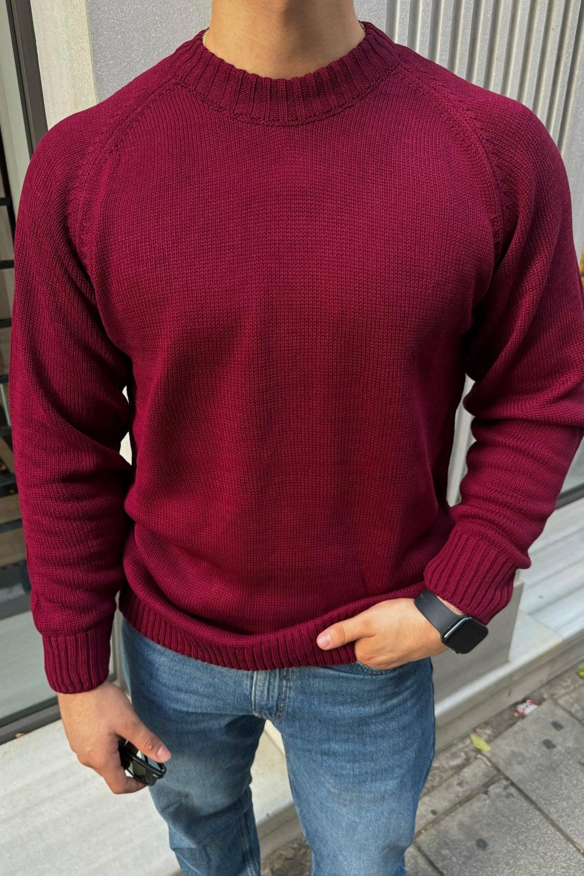 Erkek Bisiklet Yaka Kalın İtalyan Kol Triko Kazak - Livio Ferri