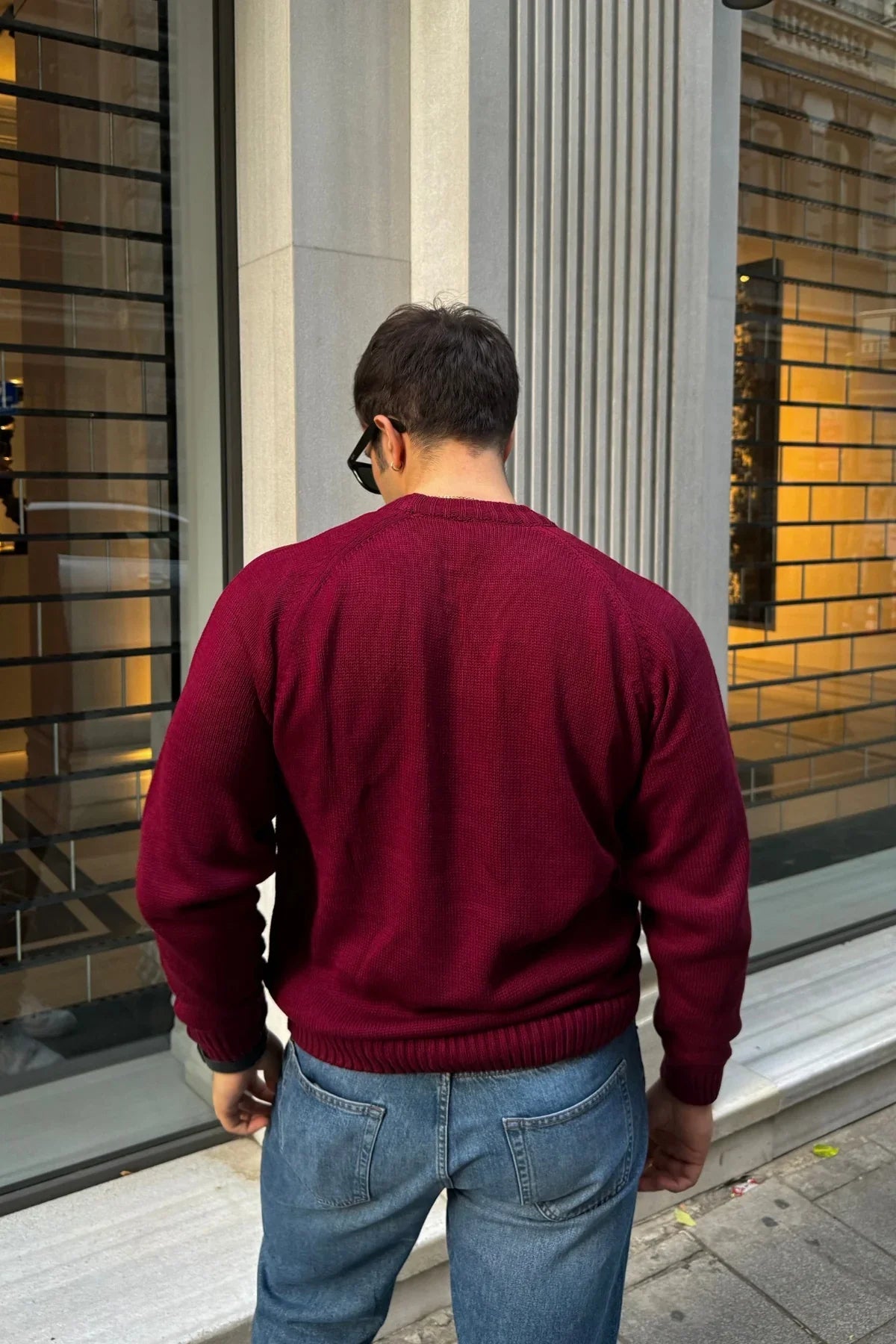 Erkek Bisiklet Yaka Kalın İtalyan Kol Triko Kazak - Livio Ferri