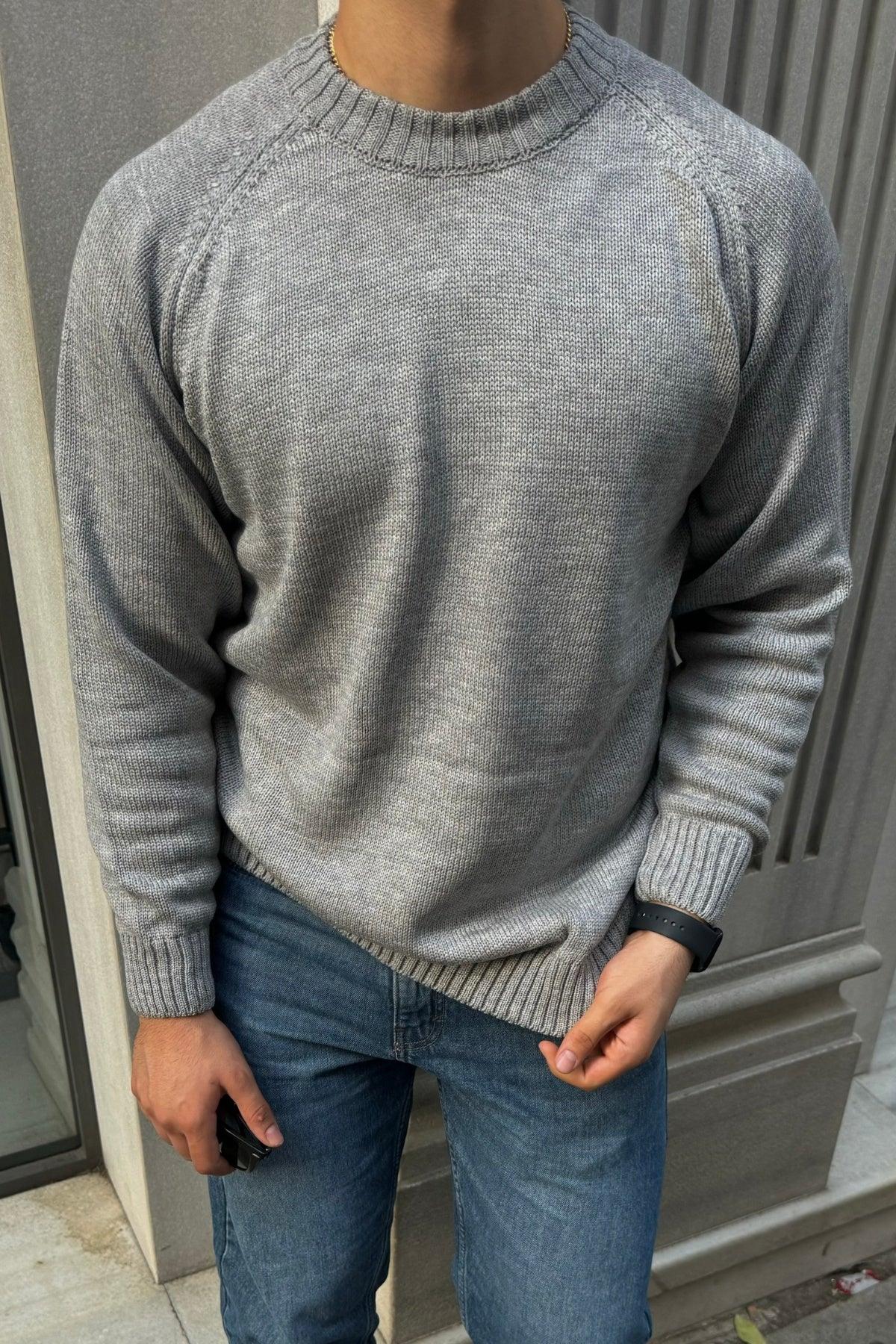 Erkek Bisiklet Yaka Kalın İtalyan Kol Triko Kazak - Livio Ferri