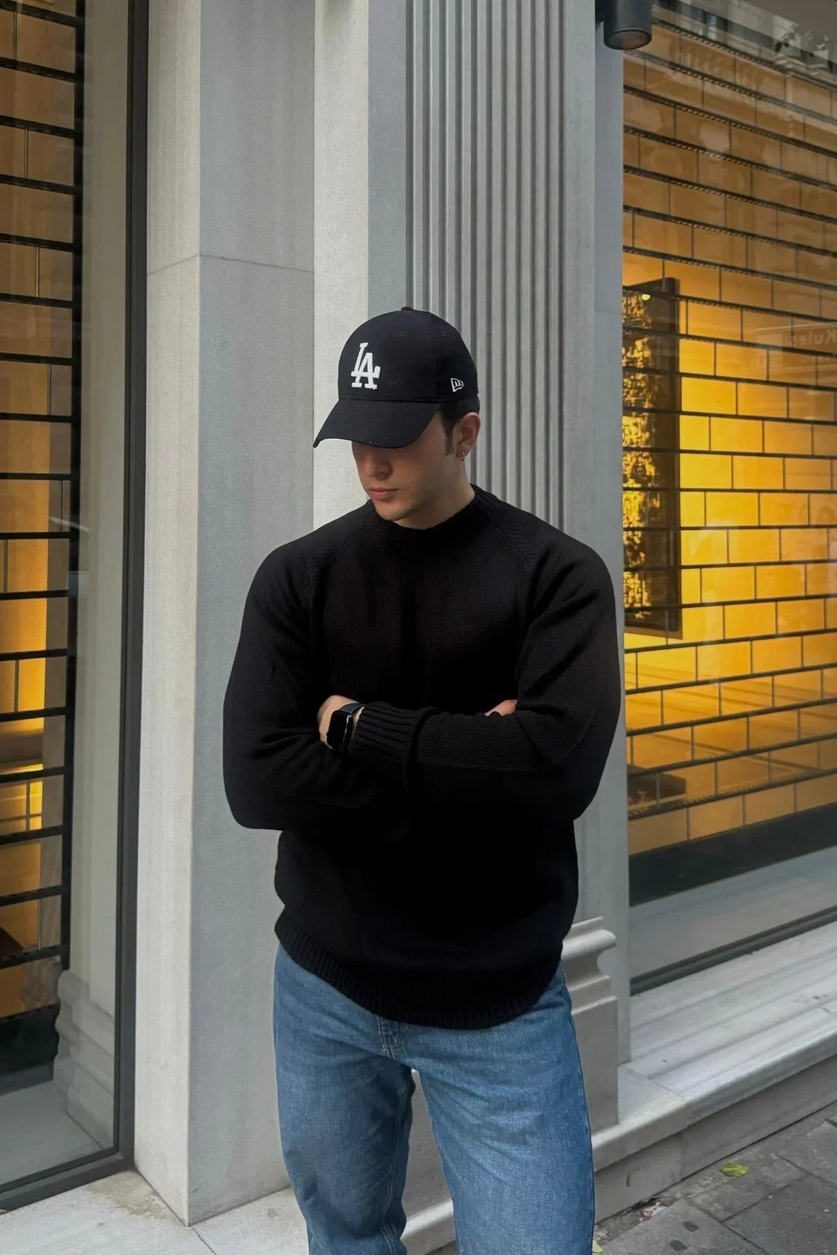 Erkek Bisiklet Yaka Kalın İtalyan Kol Triko Kazak - Livio Ferri