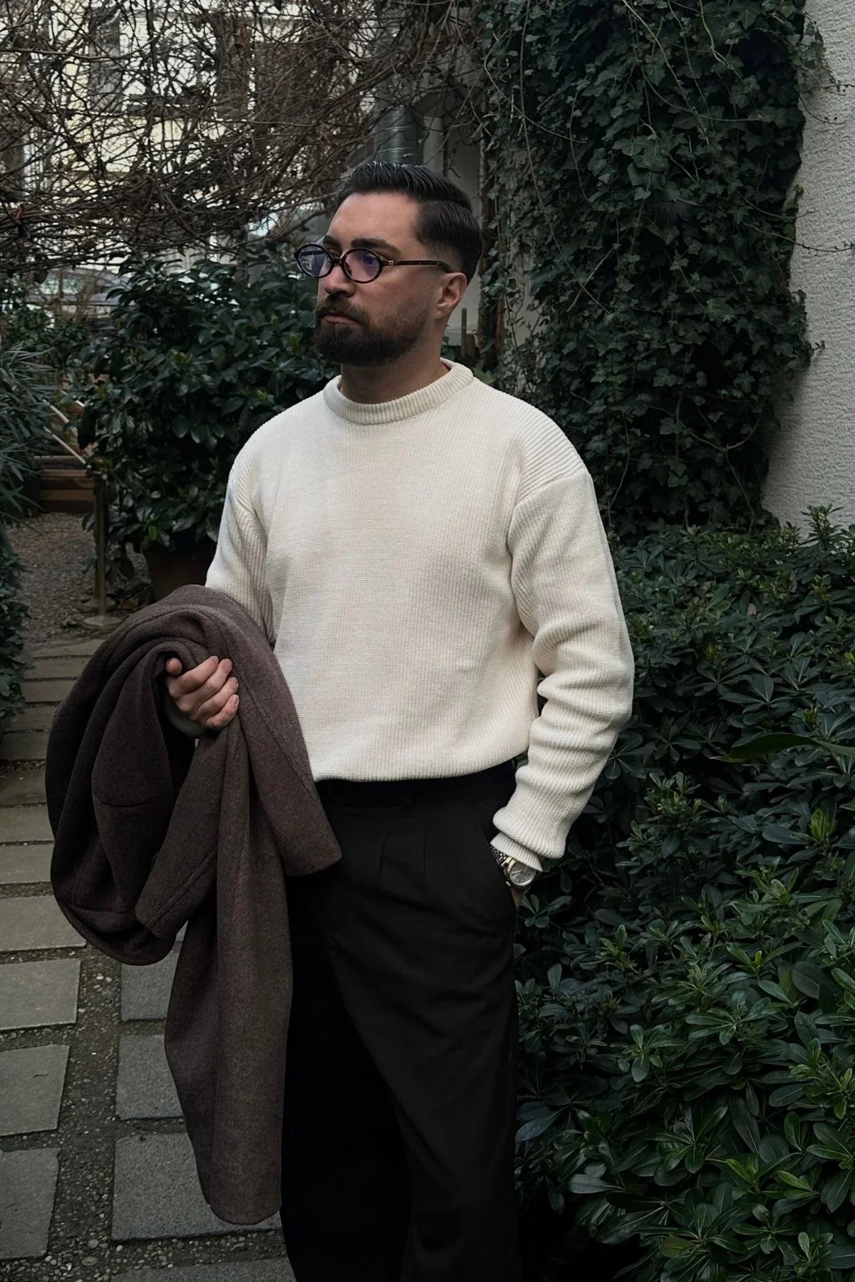 Omar Erkek Bisiklet Yaka Kalın Triko Kazak - Livio Ferri