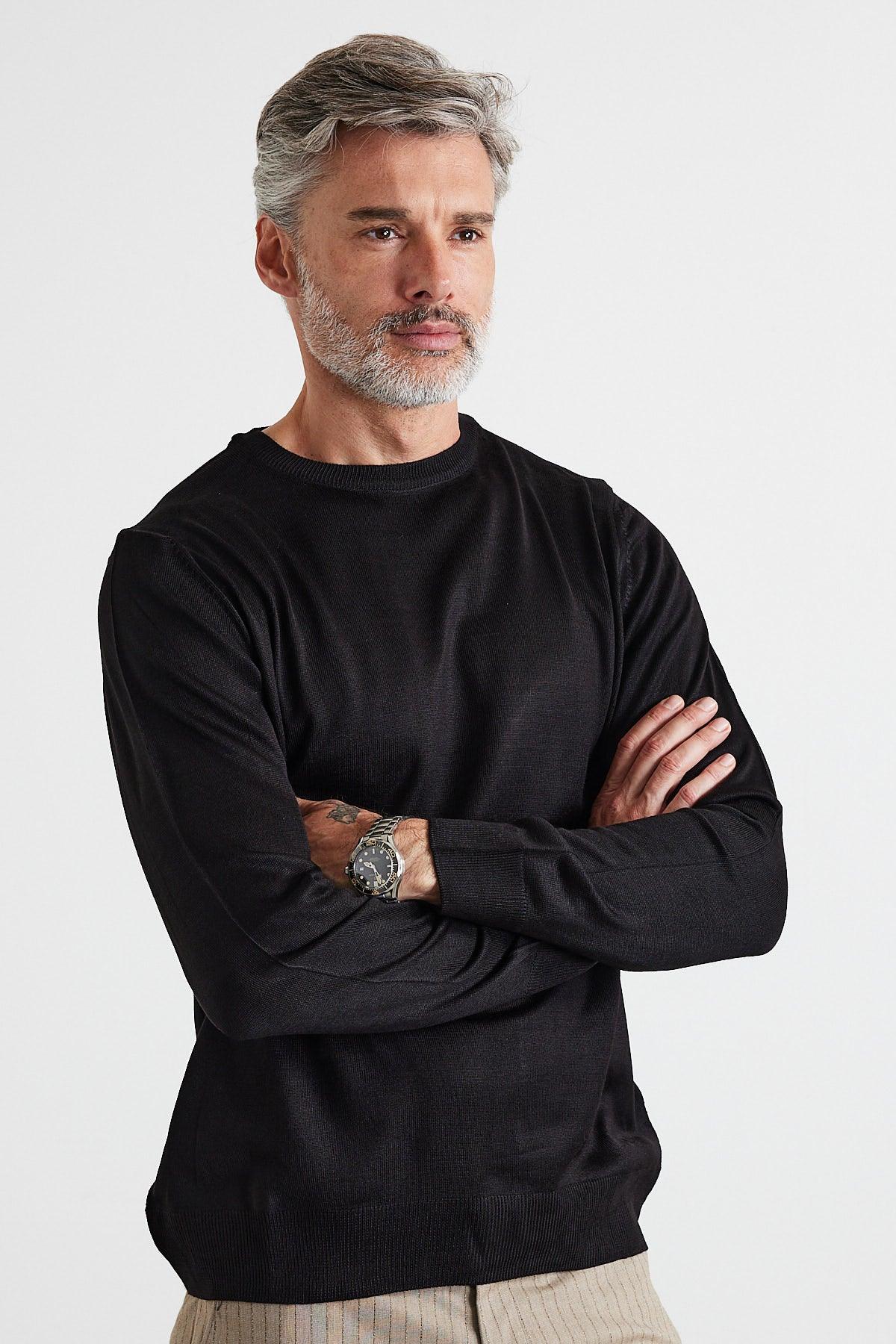 Erkek Büyük Beden Normal Kesim Bisiklet Yaka Triko Kazak - Livio Ferri