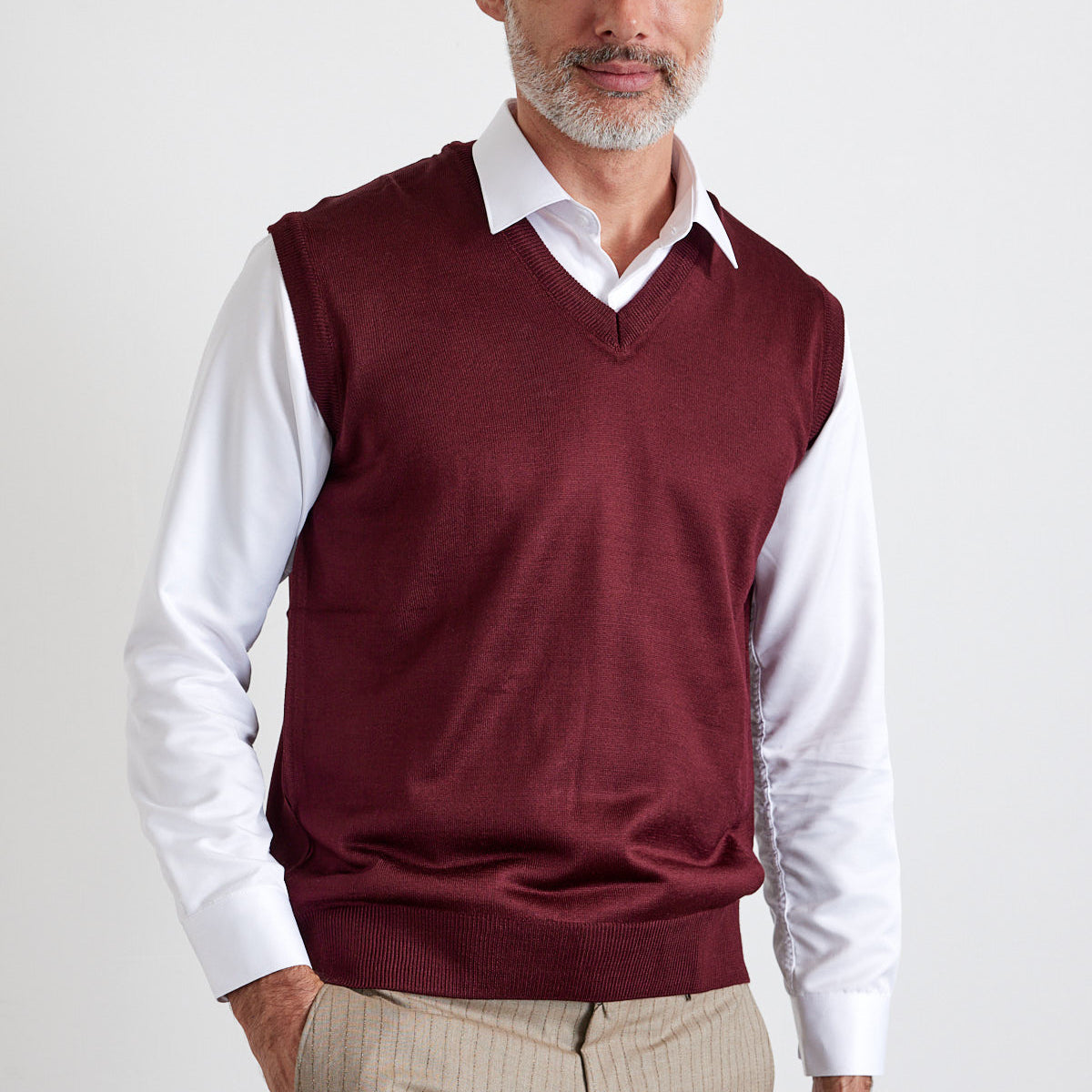 Erkek Büyük Beden Normal Kesim Kolsuz Süveter Triko Kazak