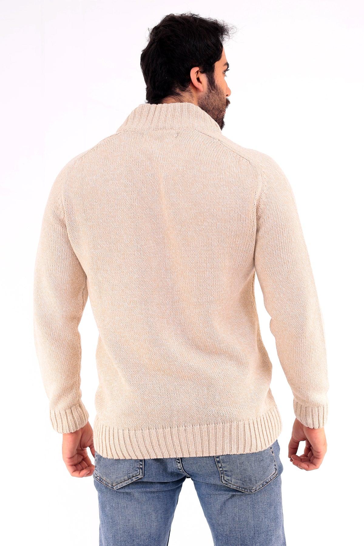 Erkek Fermuarlı Kalın Cepli Kazak - Livio Ferri