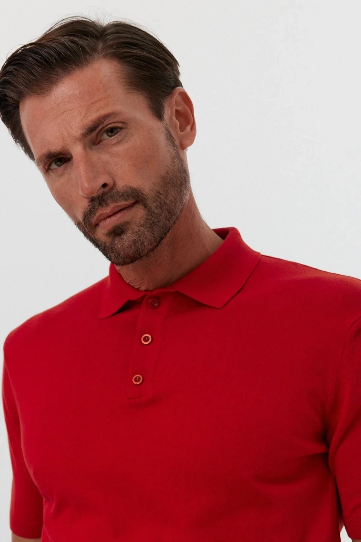 Erkek Polo Yaka Basic Kısa Kollu Yazlık Triko Tişört - Livio Ferri