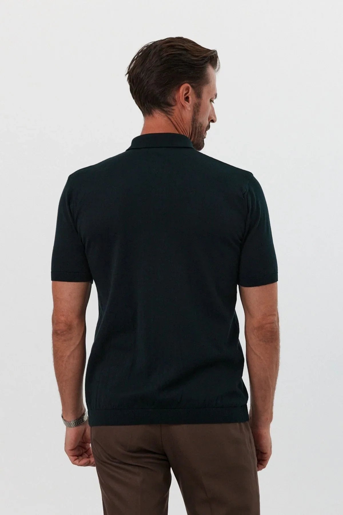 Erkek Polo Yaka Basic Kısa Kollu Yazlık Triko Tişört - Livio Ferri